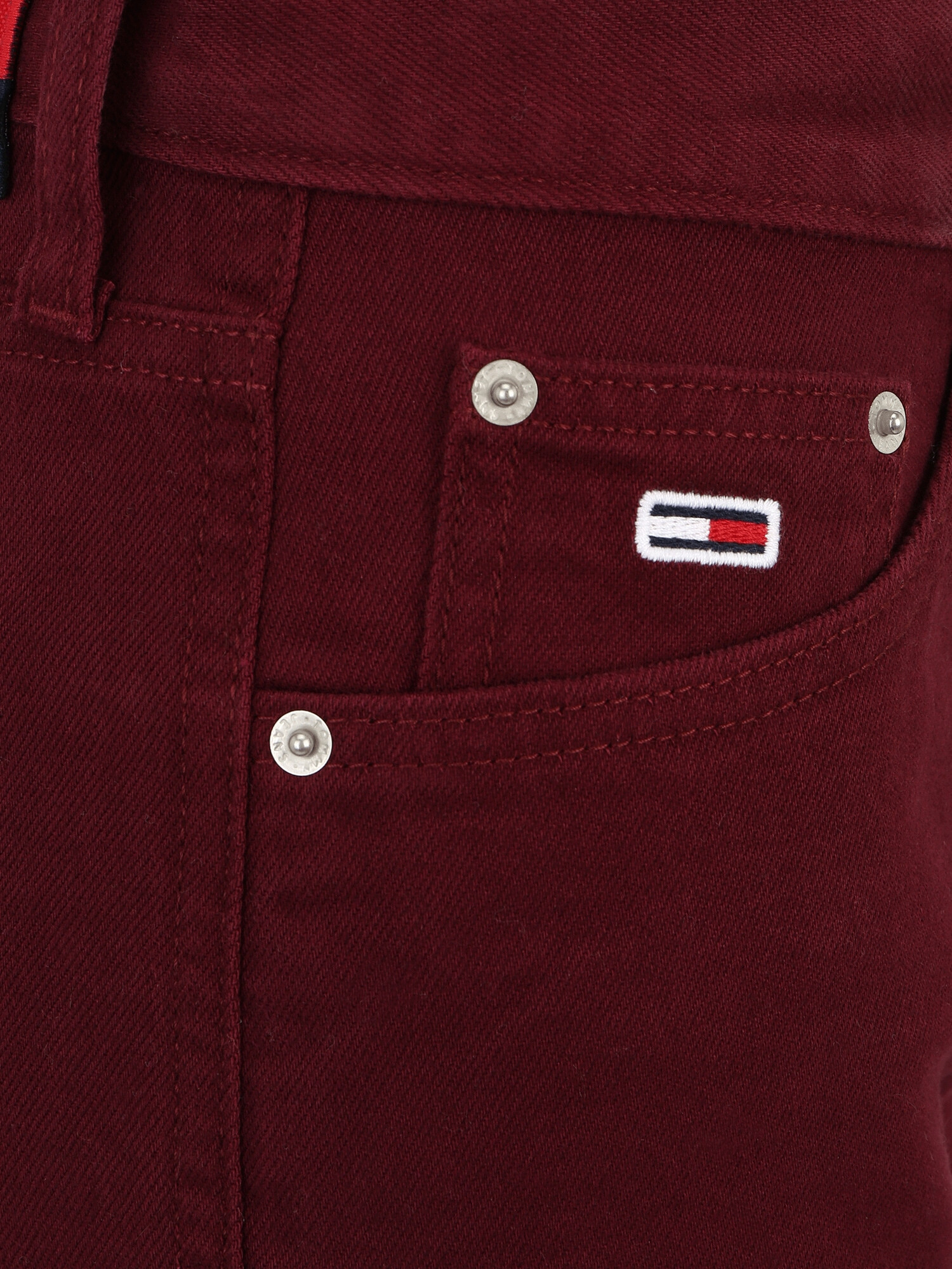 Tommy Jeans Kavbojke 'Betsy' modra / rdeča / bordo / bela - Pepit.si