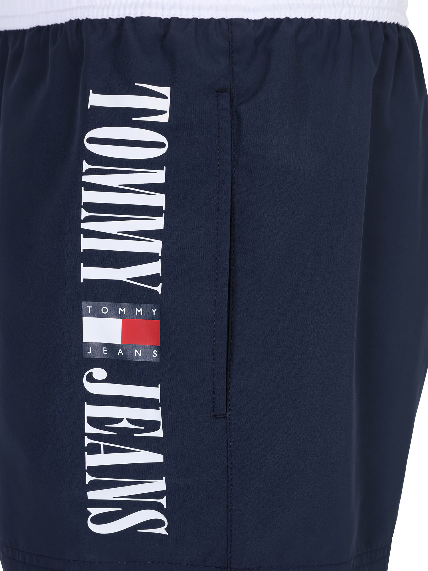 Tommy Jeans Kratke kopalne hlače nočno modra / rdeča / bela - Pepit.si