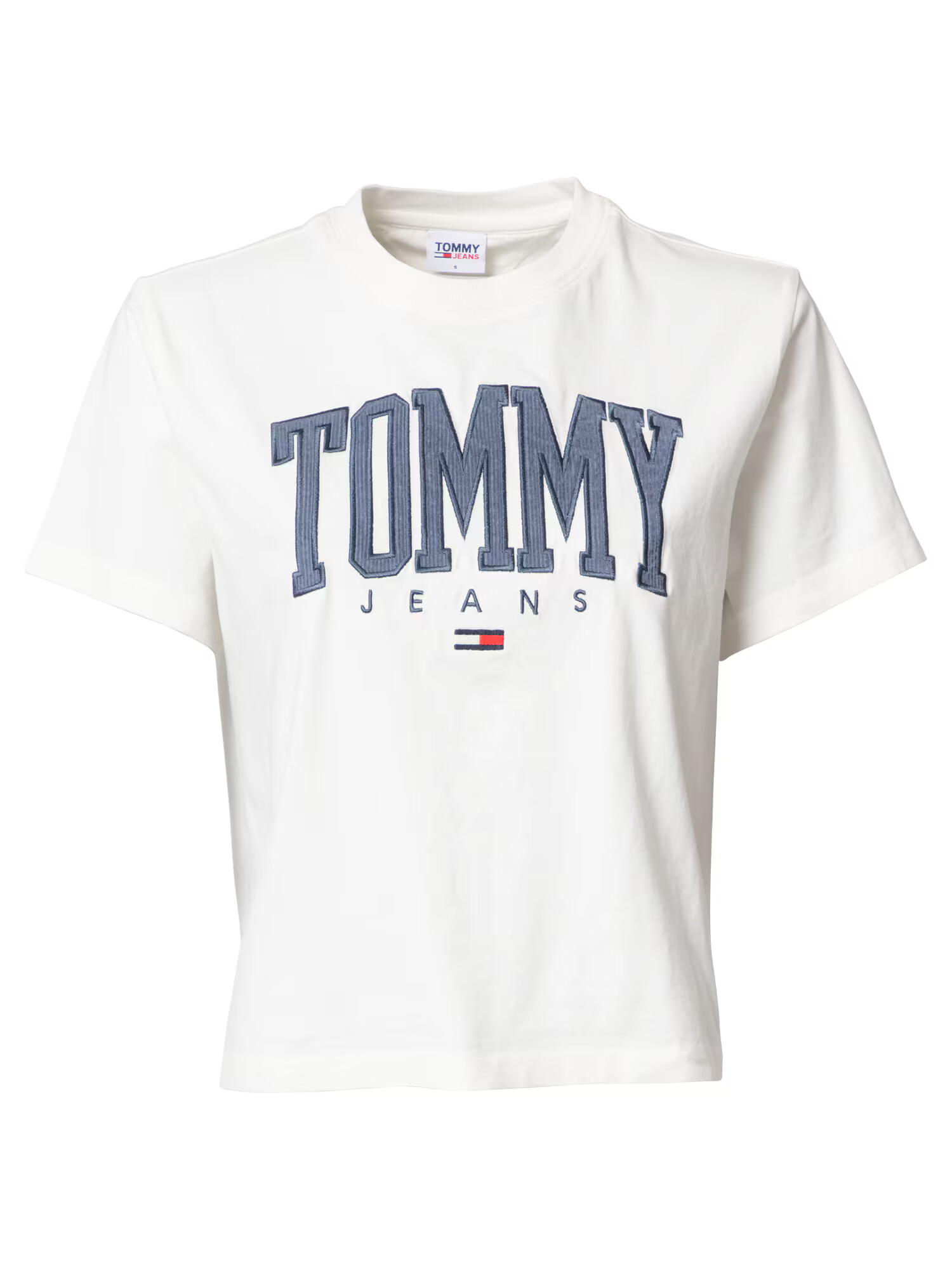 Tommy Jeans Majica golobje modra / bela - Pepit.si