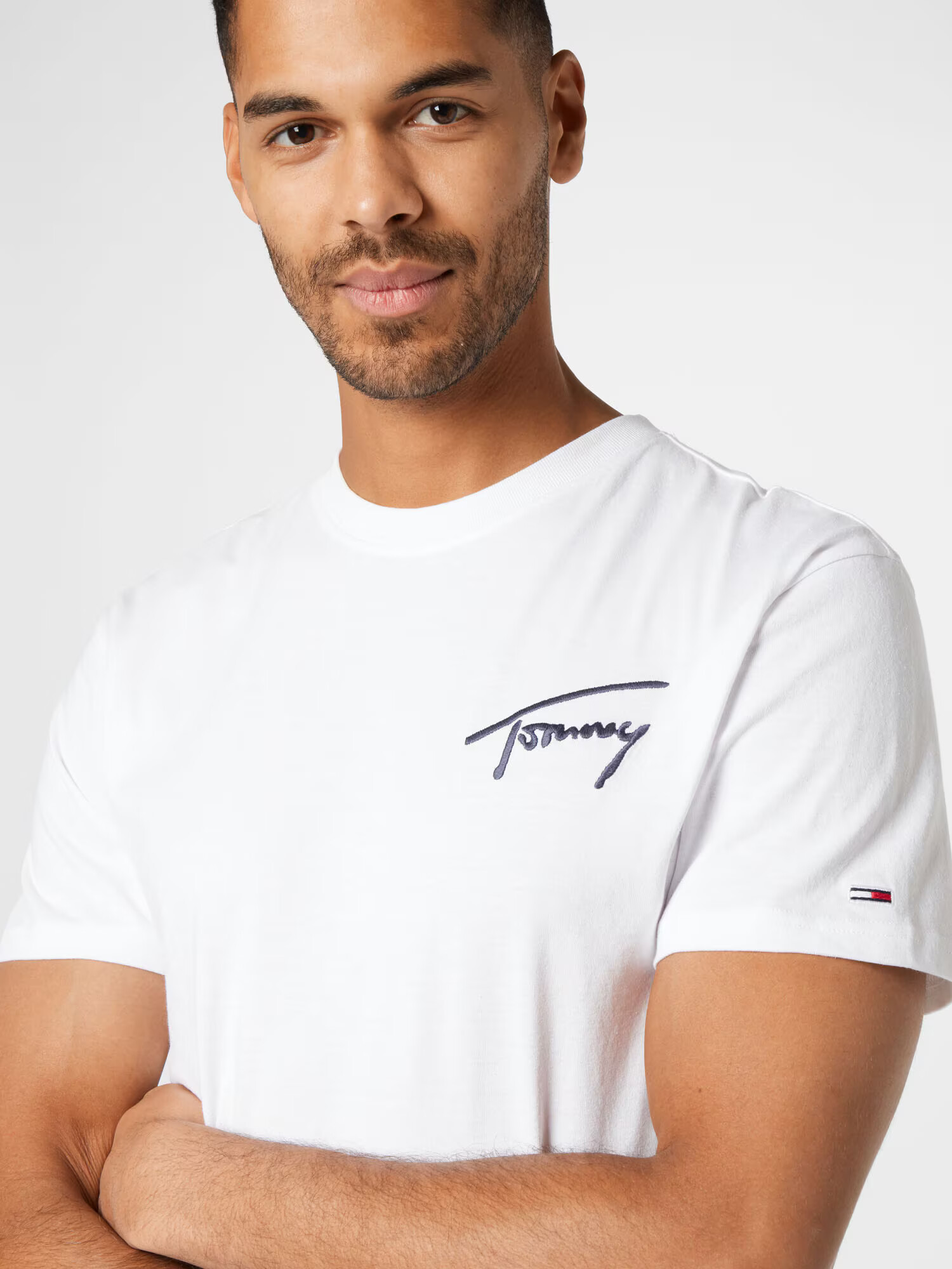 TOMMY HILFIGER Majica mornarska / ognjeno rdeča / bela - Pepit.si