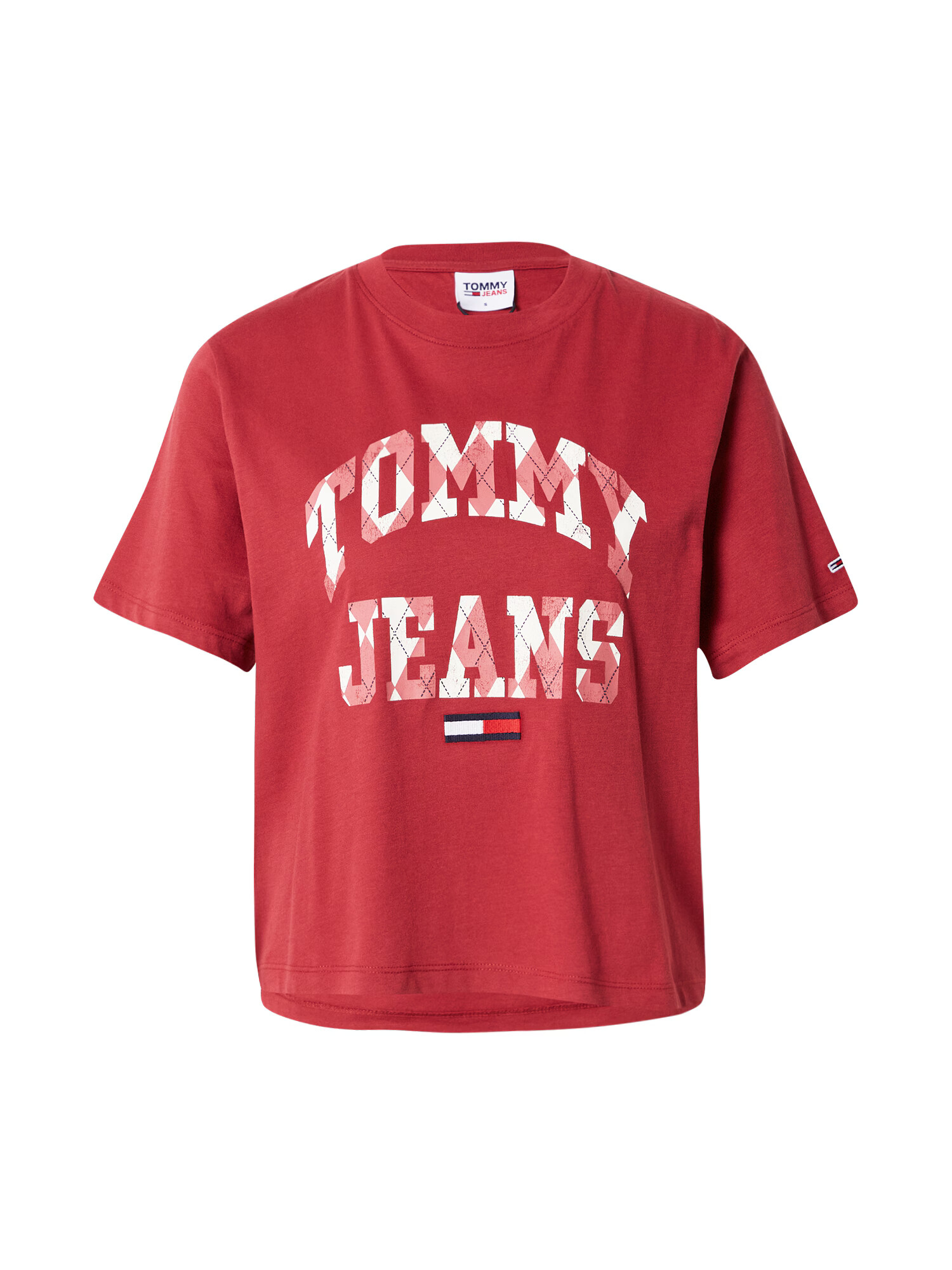 Tommy Jeans Majica mornarska / staro roza / rdeča / pastelno rdeča / bela - Pepit.si