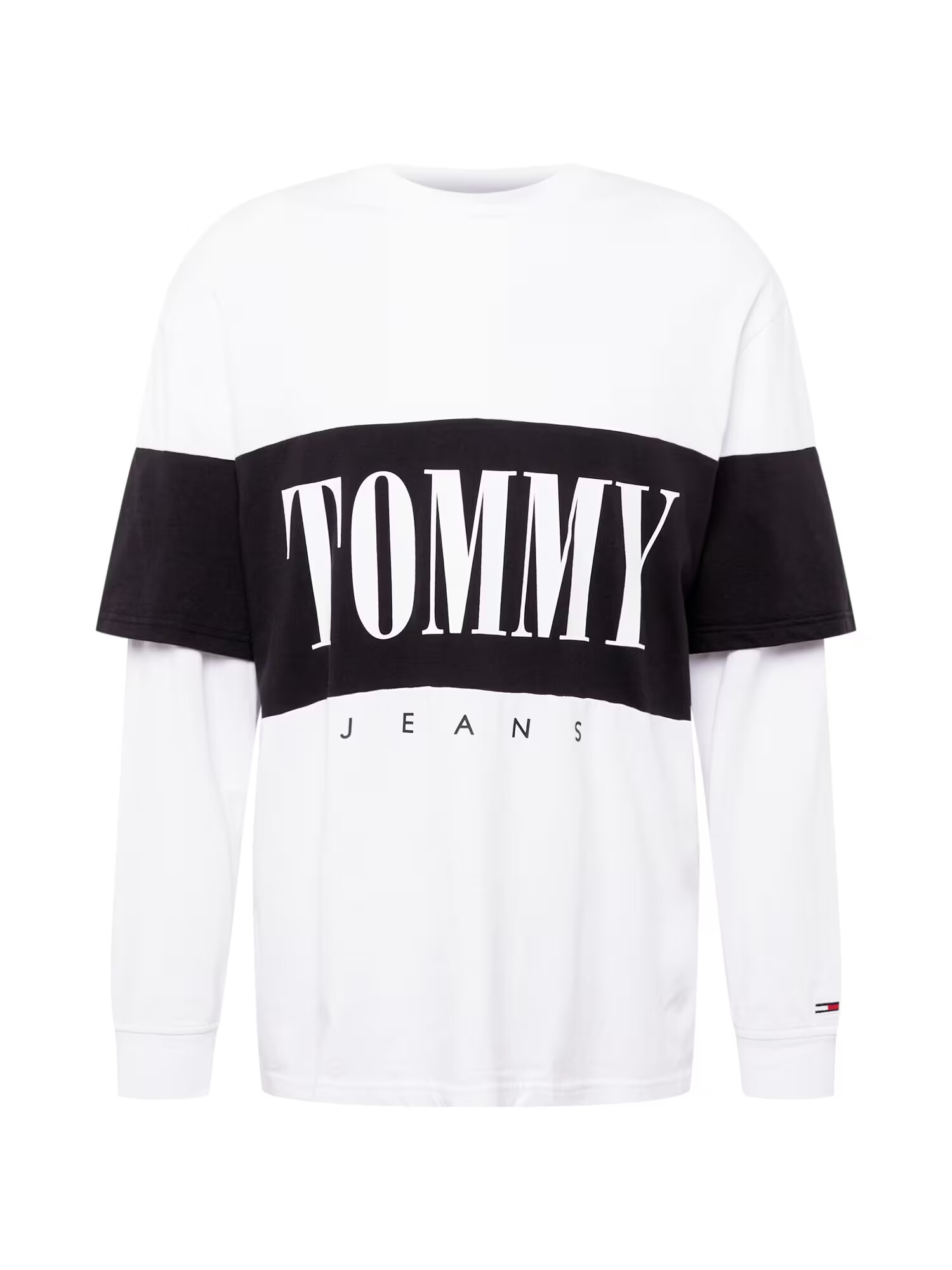 Tommy Jeans Majica črna / bela - Pepit.si