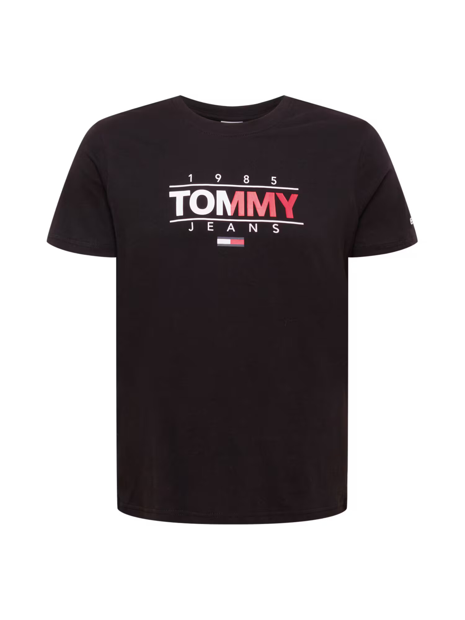 Tommy Jeans Majica črna / bela / grenada - Pepit.si