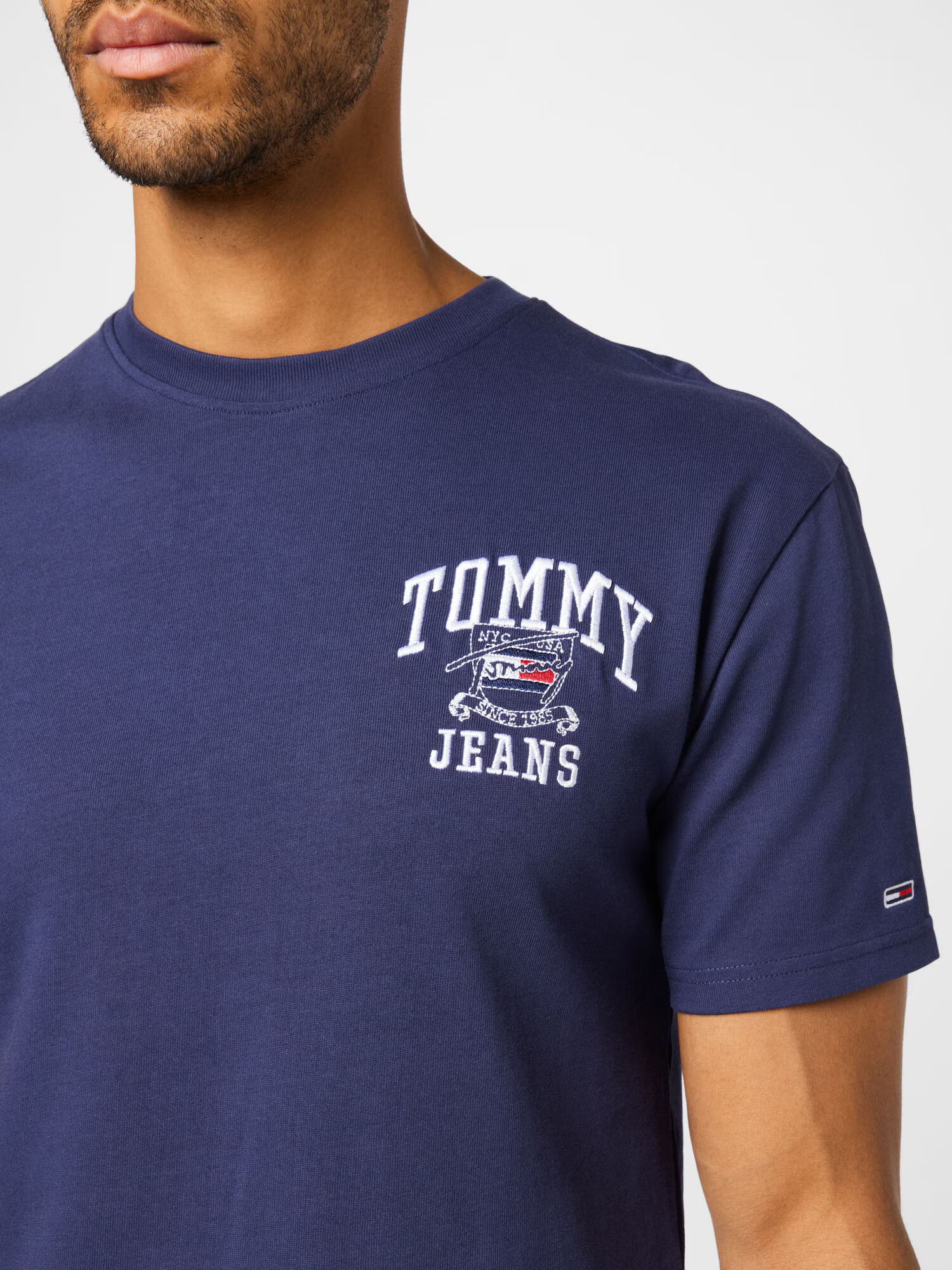 Tommy Jeans Majica mornarska / rdeča / bela - Pepit.si