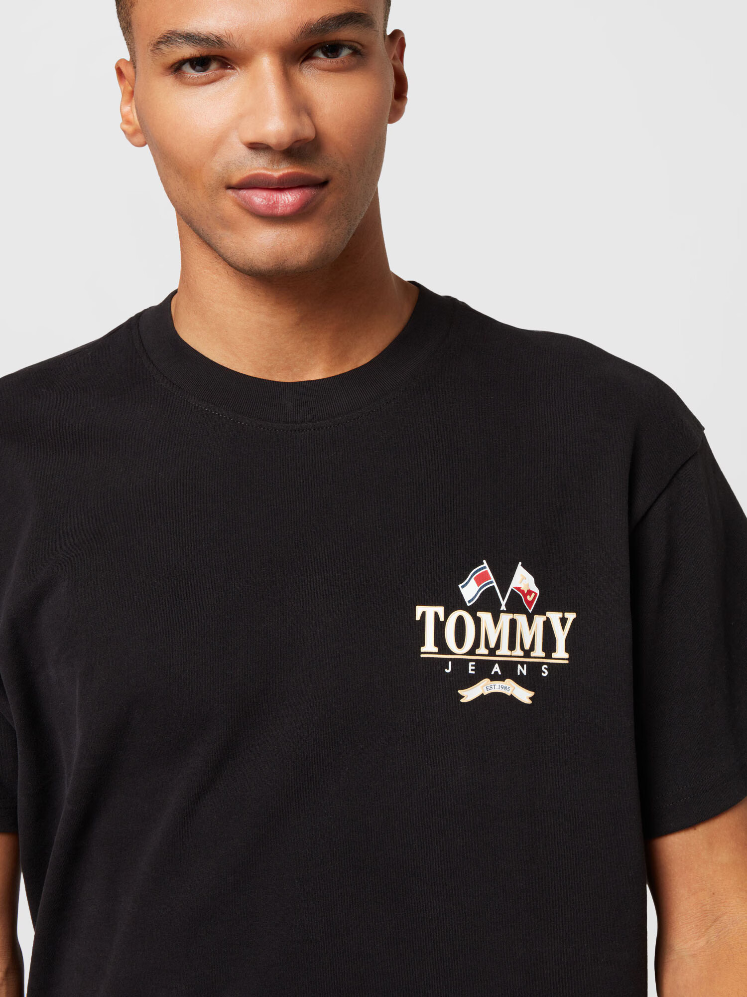 Tommy Jeans Majica kit / mornarska / črna / off-bela - Pepit.si