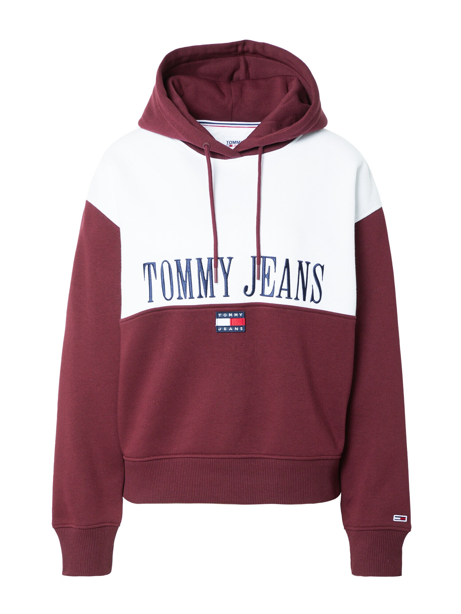 Tommy Jeans Majica marine / bordo / bela - Pepit.si