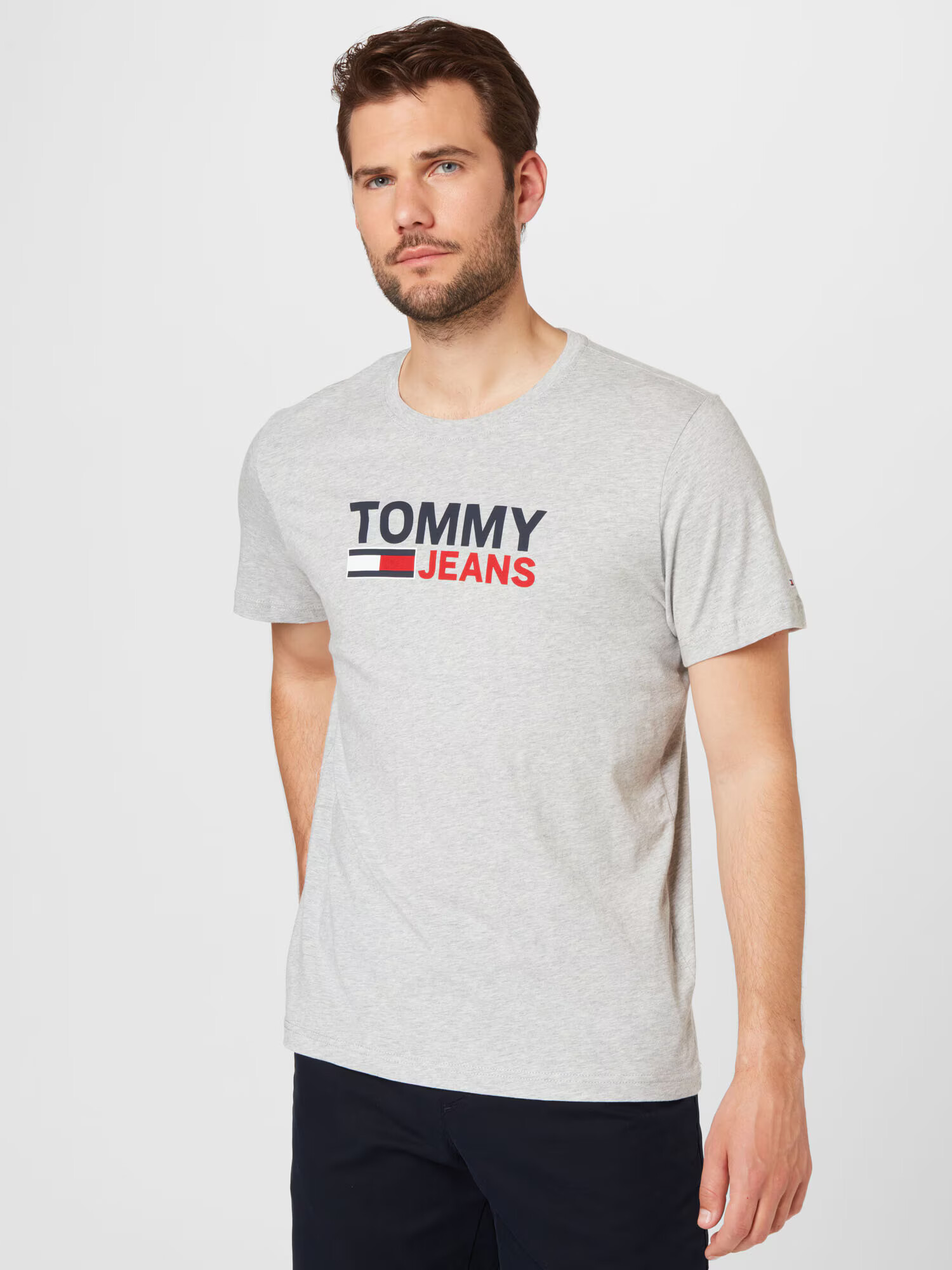 TOMMY HILFIGER Majica marine / svetlo siva / rdeča / bela - Pepit.si