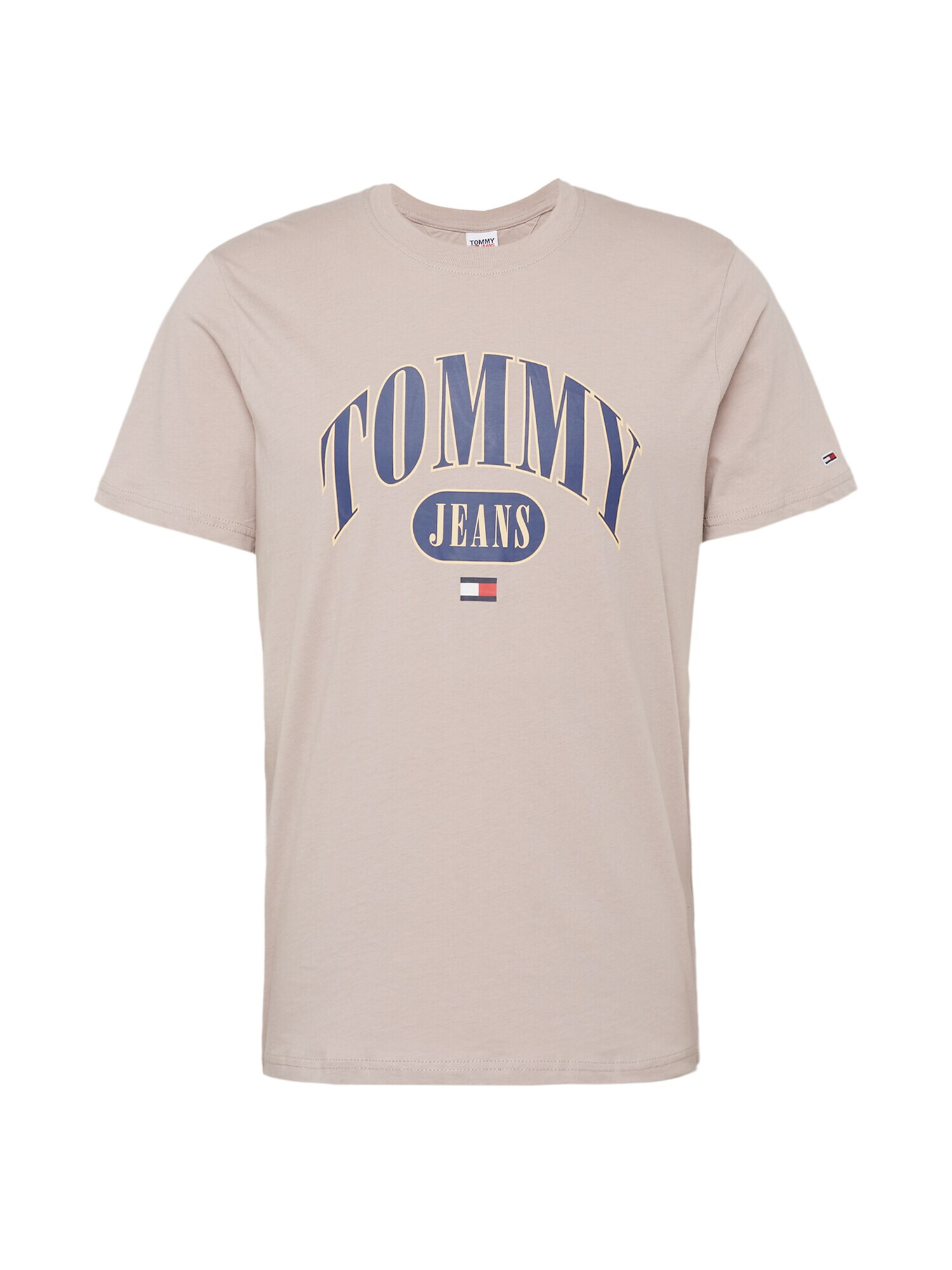 Tommy Jeans Majica modra / pastelno rumena / kamen / rdeča - Pepit.si