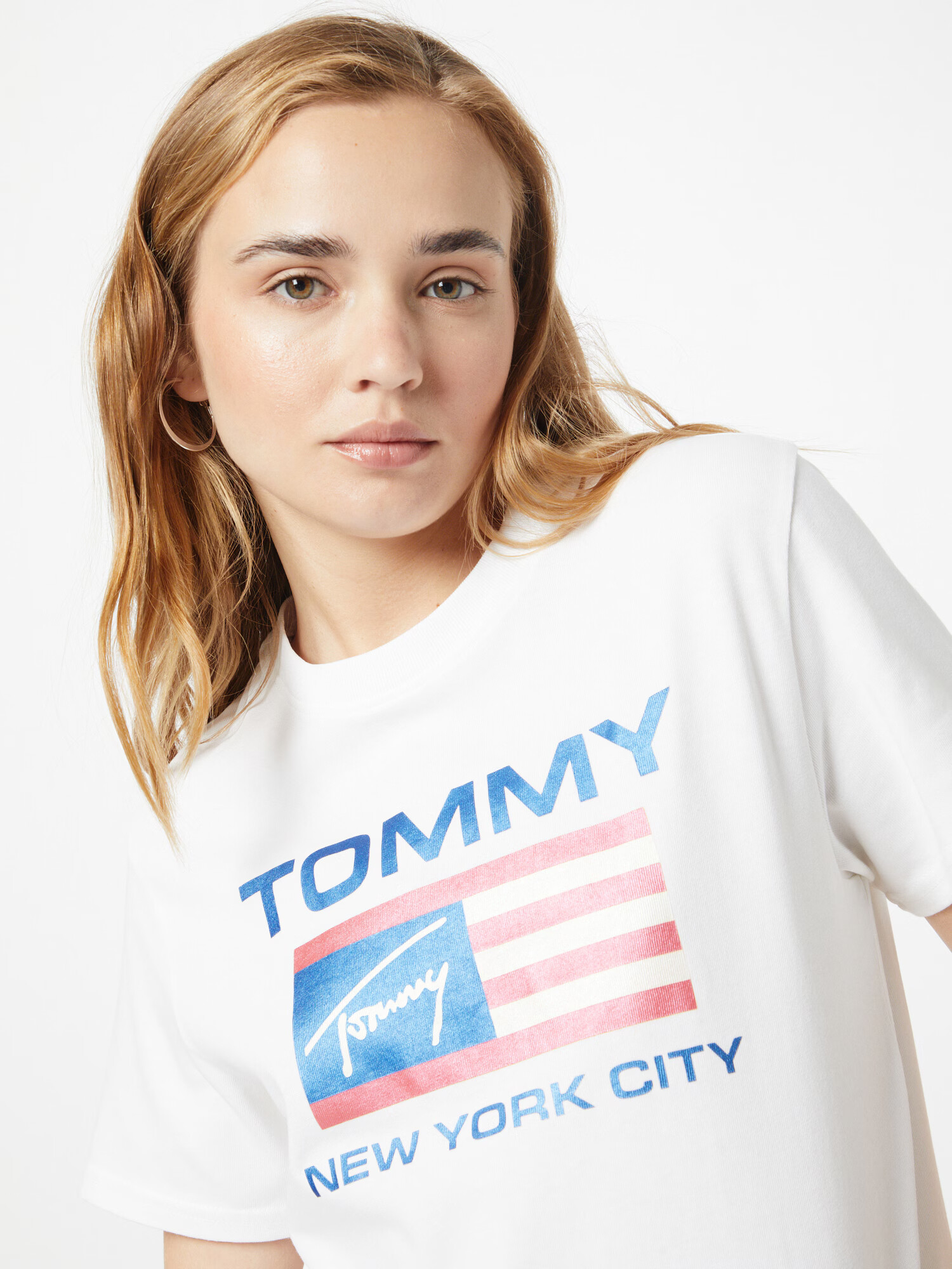 Tommy Jeans Majica modra / rdeča / bela - Pepit.si