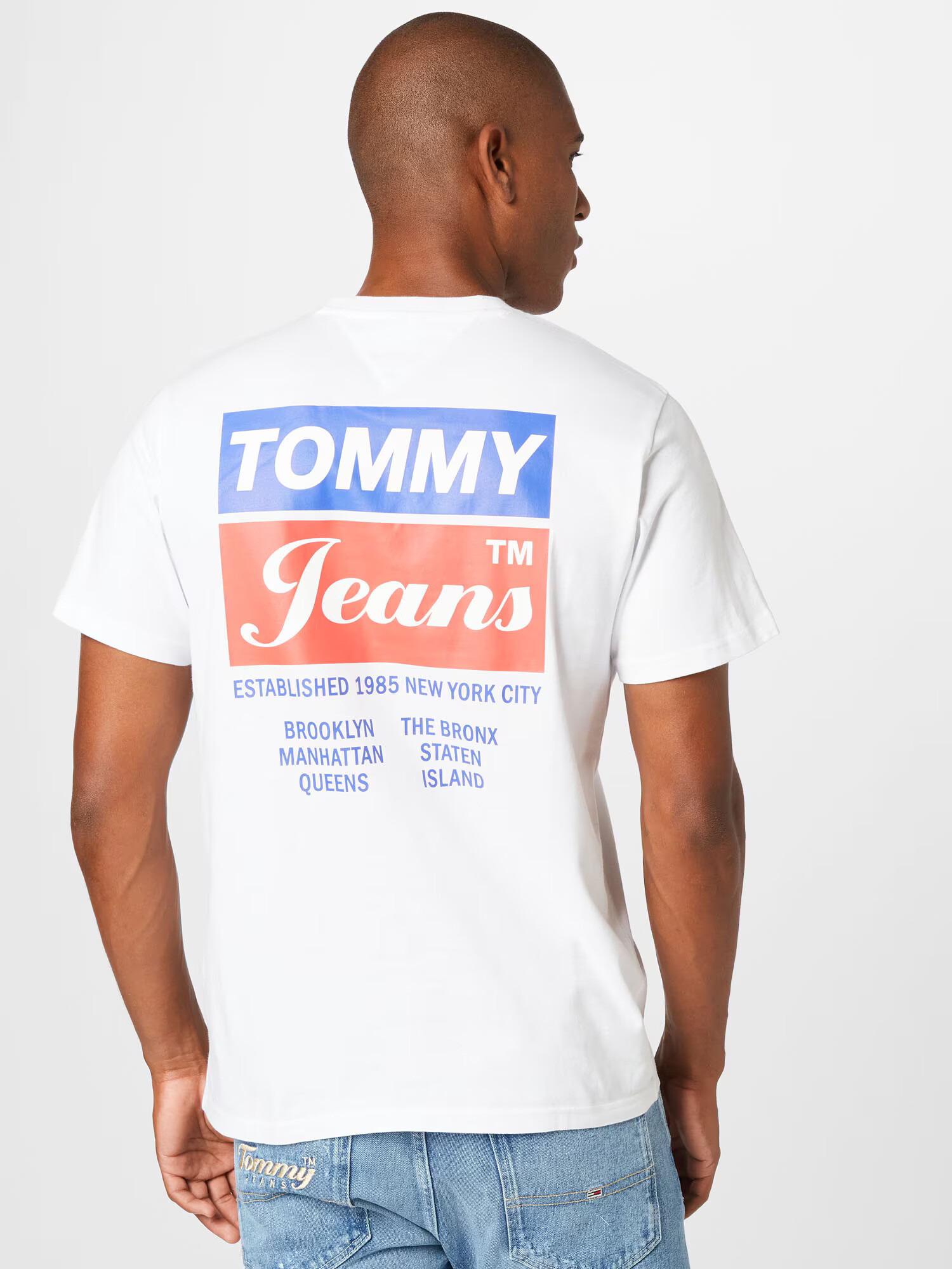 Tommy Jeans Majica modra / rdeča / bela - Pepit.si