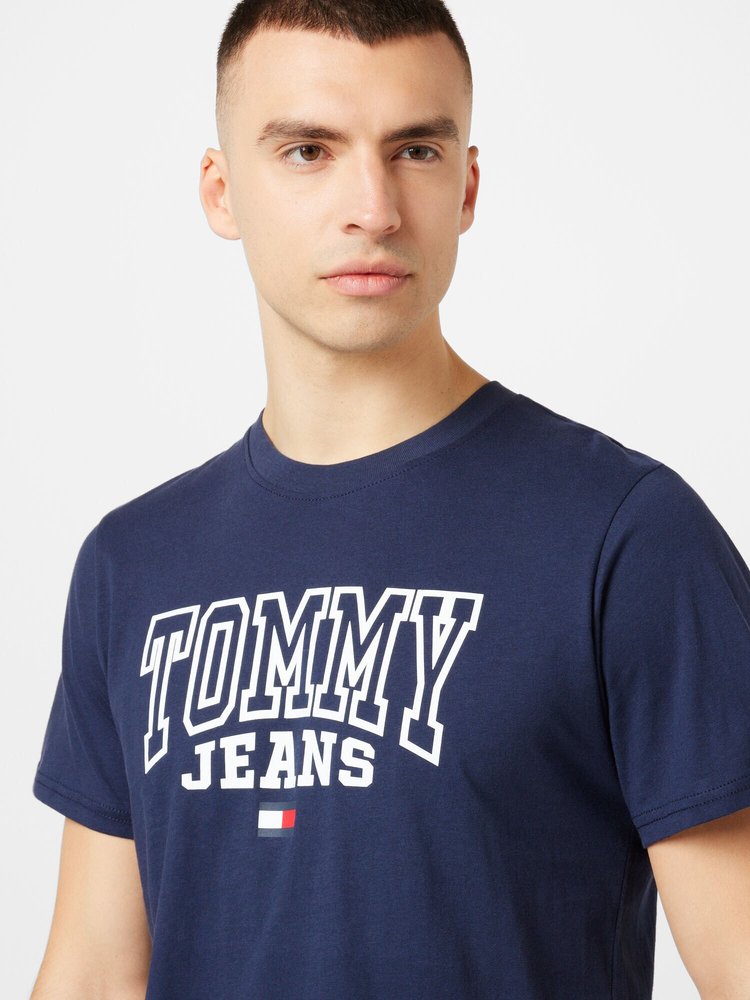 Tommy Jeans Majica mornarska / bela - Pepit.si