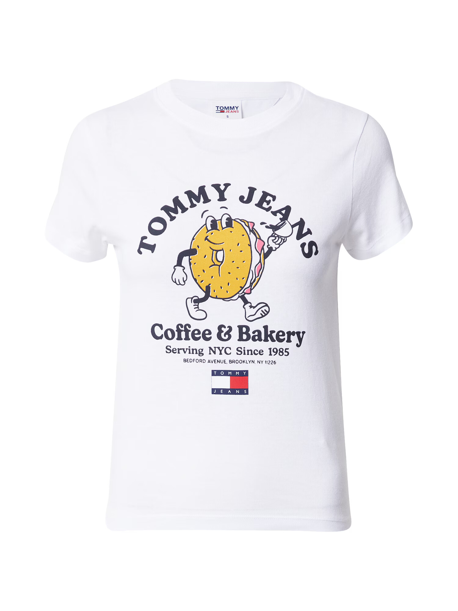 Tommy Jeans Majica mornarska / gorčica / rdeča / bela - Pepit.si