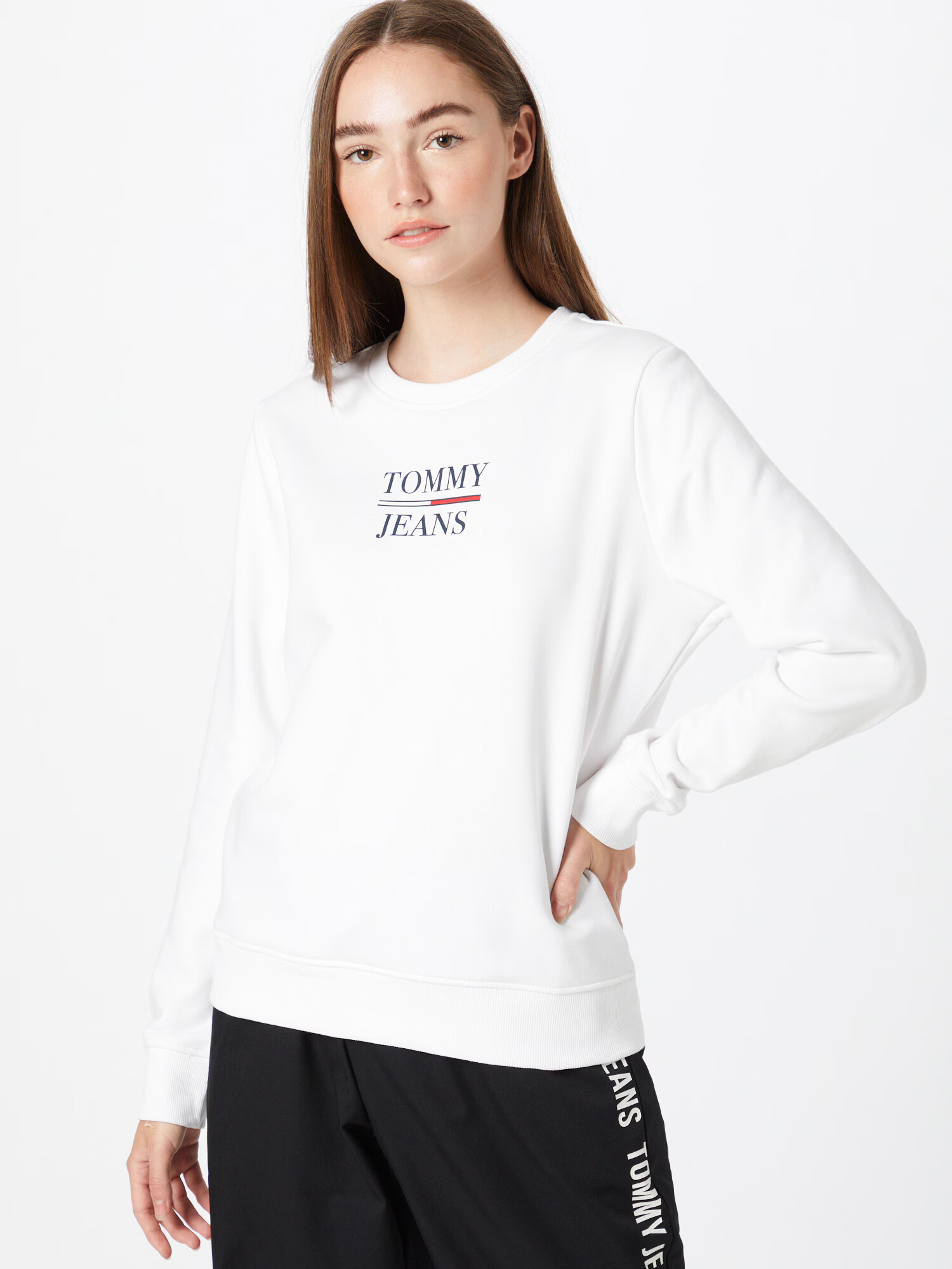 Tommy Jeans Majica mornarska / ognjeno rdeča / bela - Pepit.si