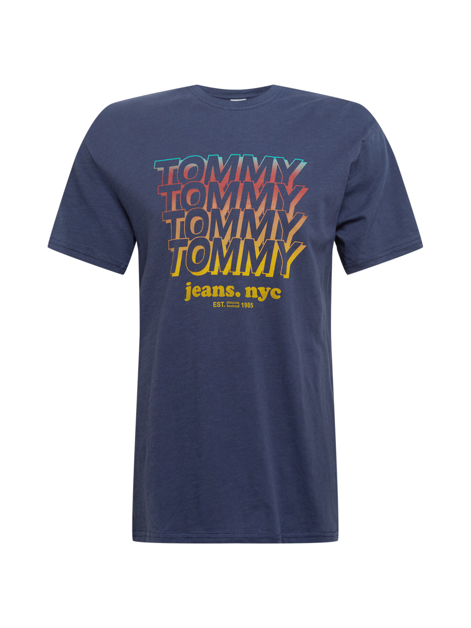 Tommy Jeans Majica mornarska / oranžna / oranžno rdeča / turkizna / gorčica - Pepit.si