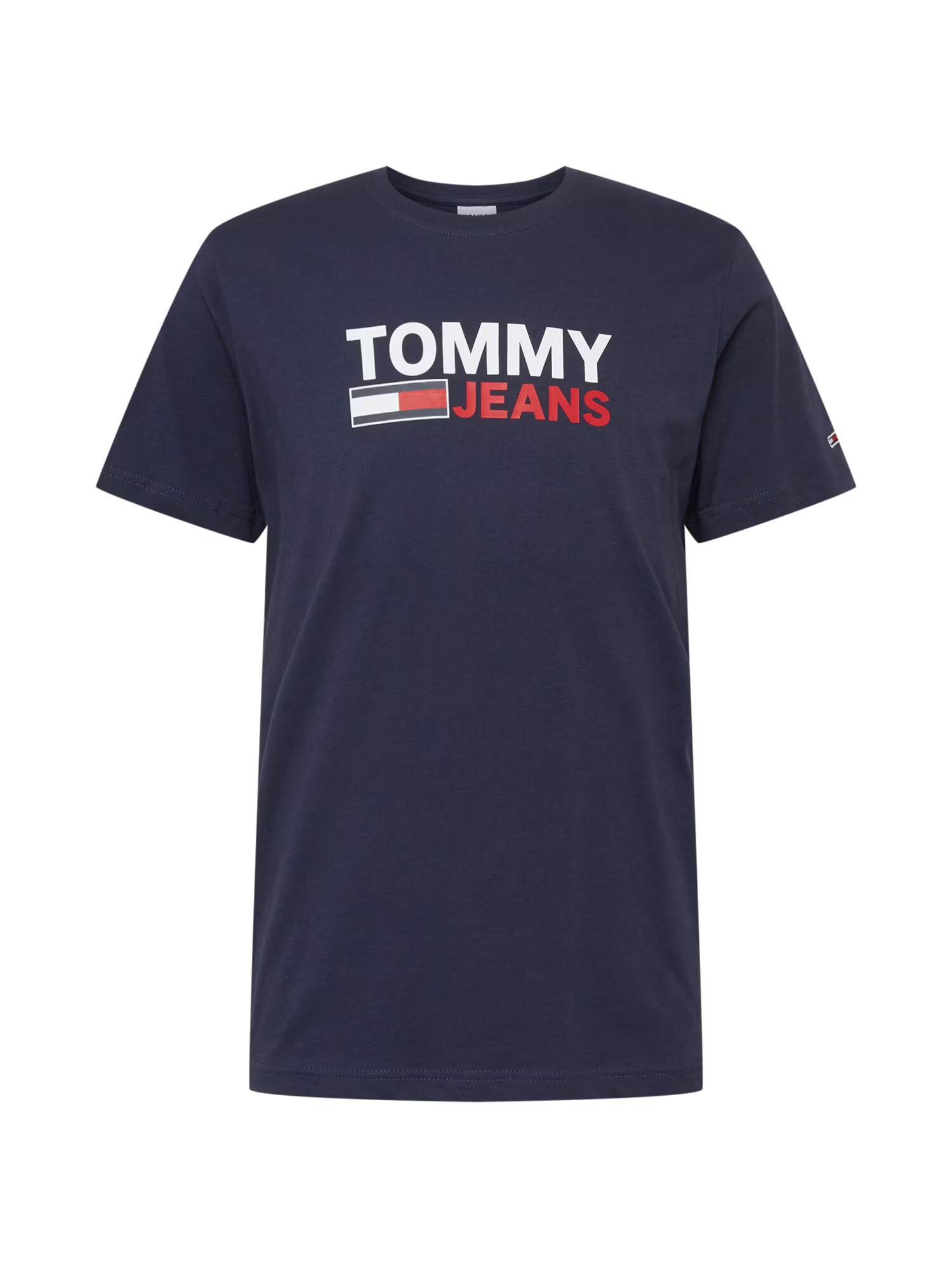 TOMMY HILFIGER Majica mornarska / ognjeno rdeča / bela - Pepit.si