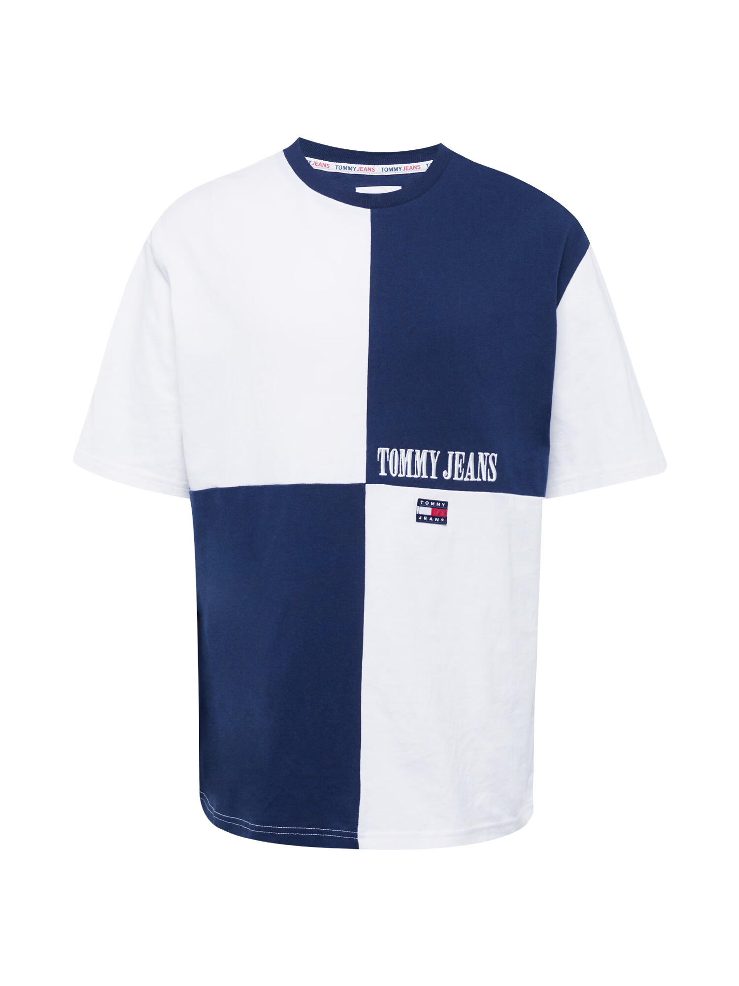 Tommy Jeans Majica mornarska / rdeča / bela - Pepit.si