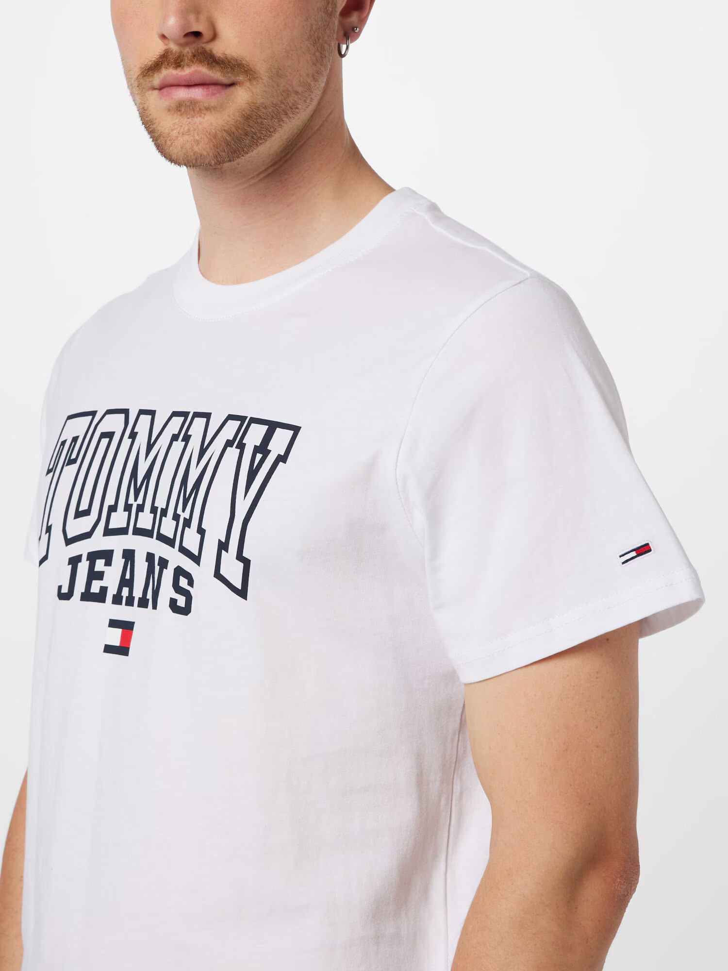 Tommy Jeans Majica mornarska / rdeča / bela - Pepit.si