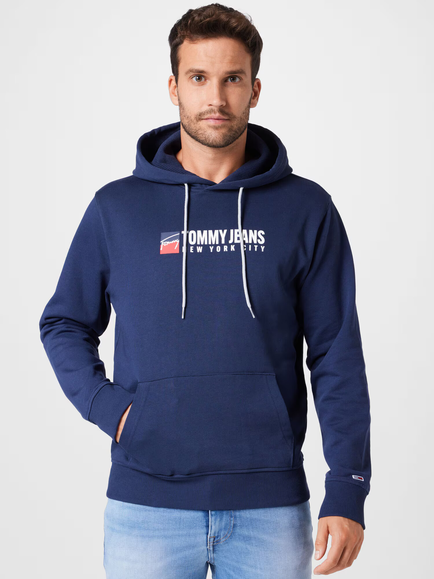 Tommy Jeans Majica mornarska / rdeča / bela - Pepit.si