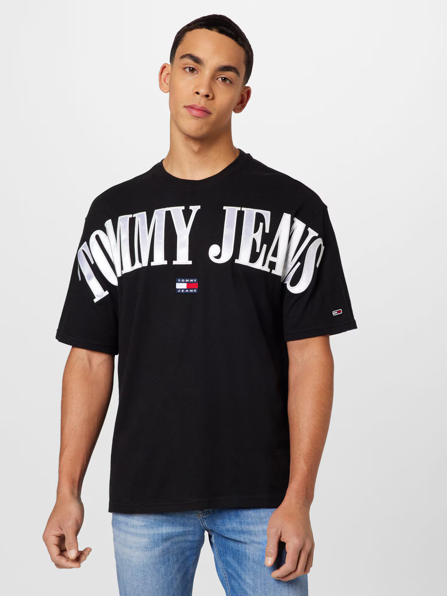 Tommy Jeans Majica mornarska / rdeča / črna / bela - Pepit.si