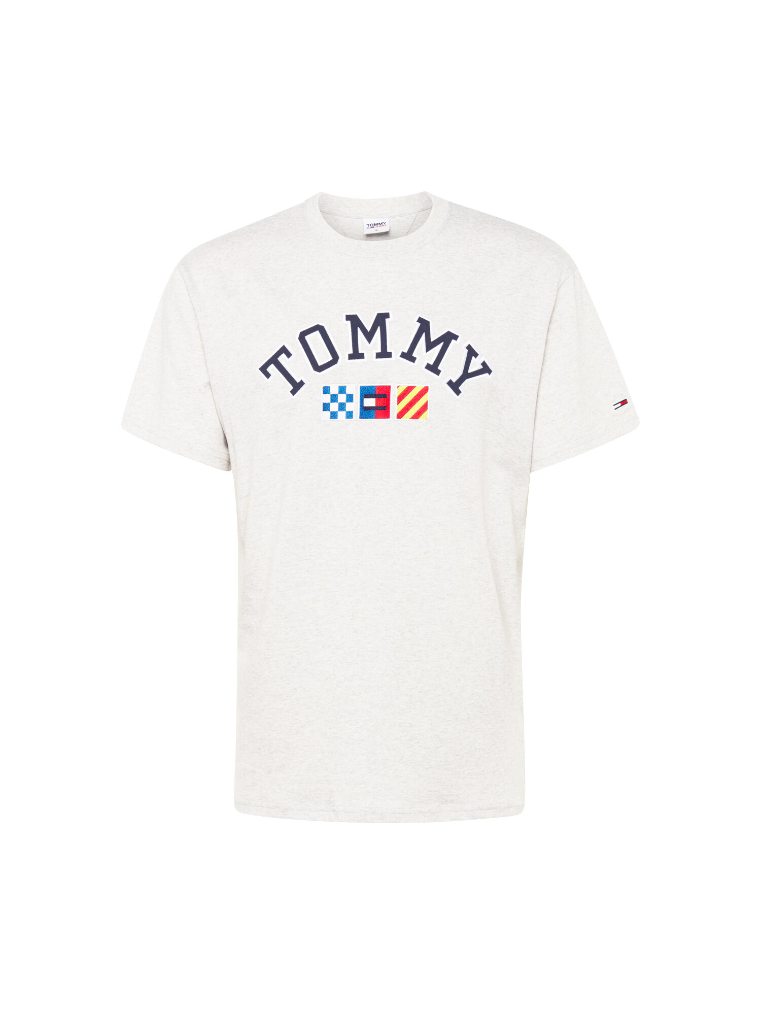 Tommy Jeans Majica mornarska / svetlo modra / svetlo siva / temno oranžna - Pepit.si