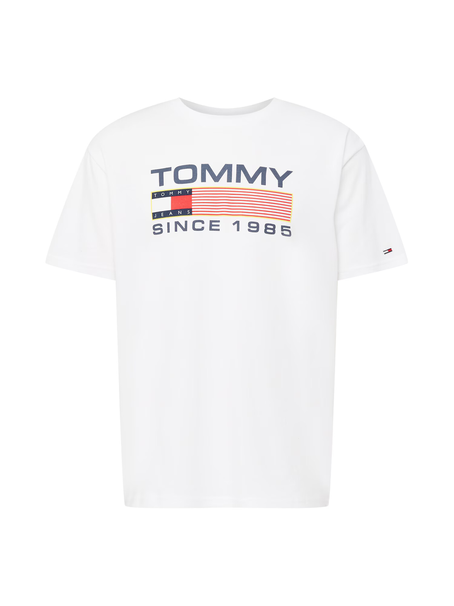 Tommy Jeans Majica mornarska / svetlo rumena / svetlo rdeča / bela - Pepit.si