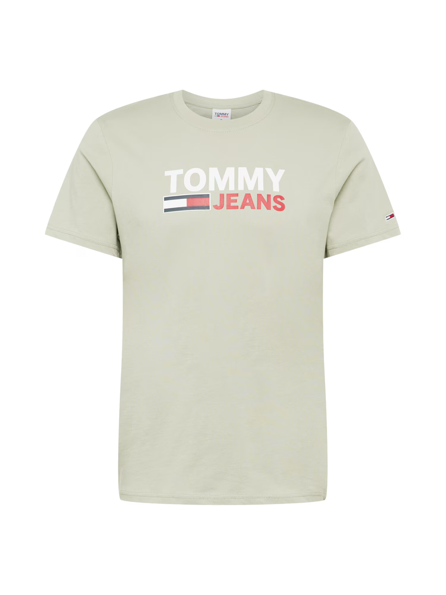 Tommy Jeans Majica mornarska / svetlo zelena / rdeča / bela - Pepit.si