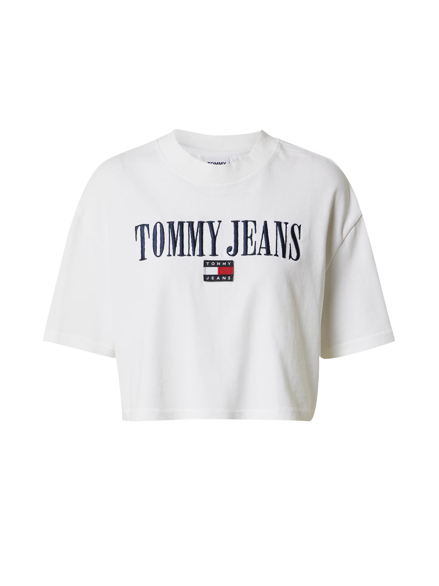 Tommy Jeans Majica mornarska / temno rdeča / bela - Pepit.si