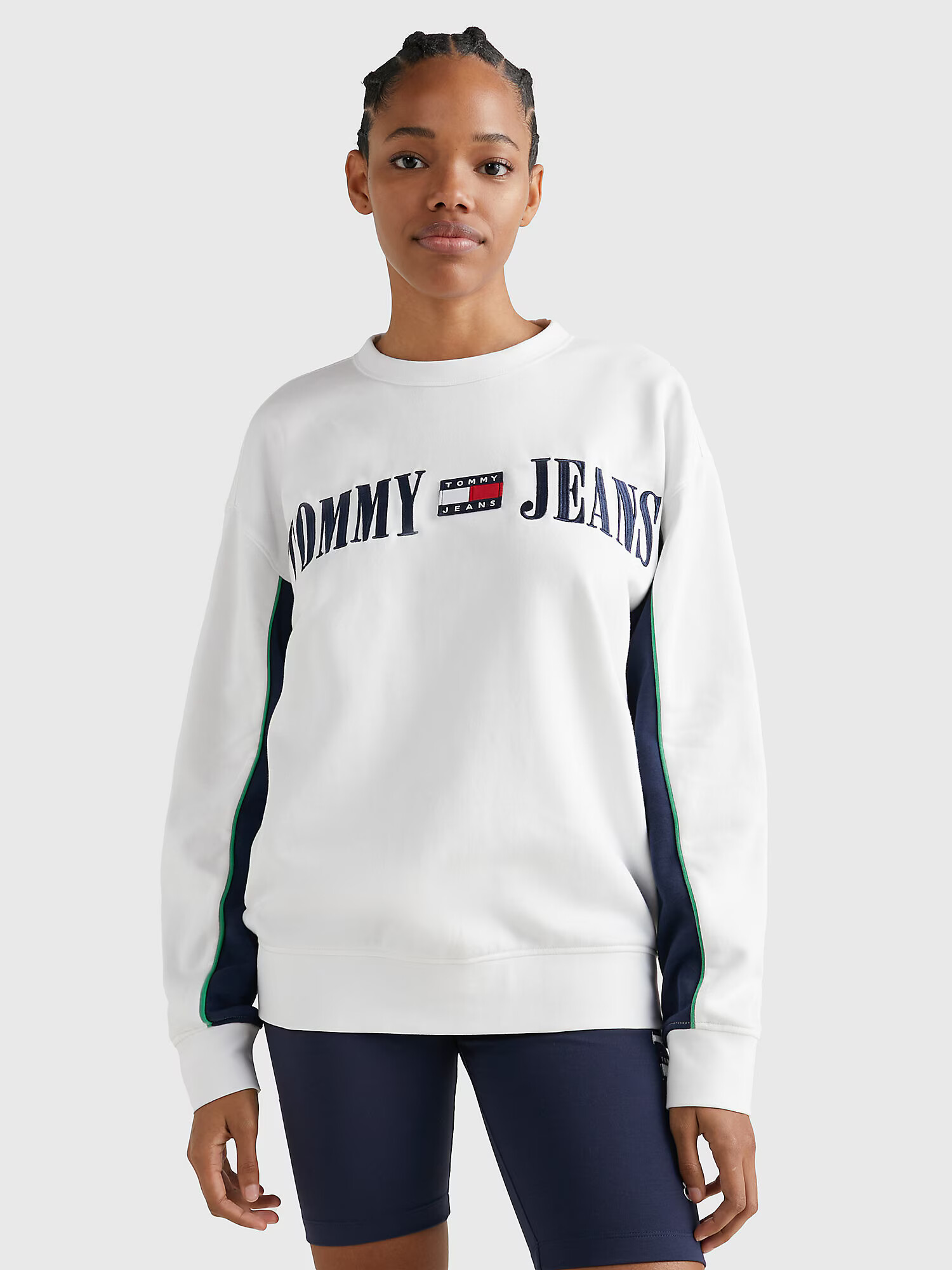 Tommy Jeans Majica nočno modra / rdeča / bela - Pepit.si