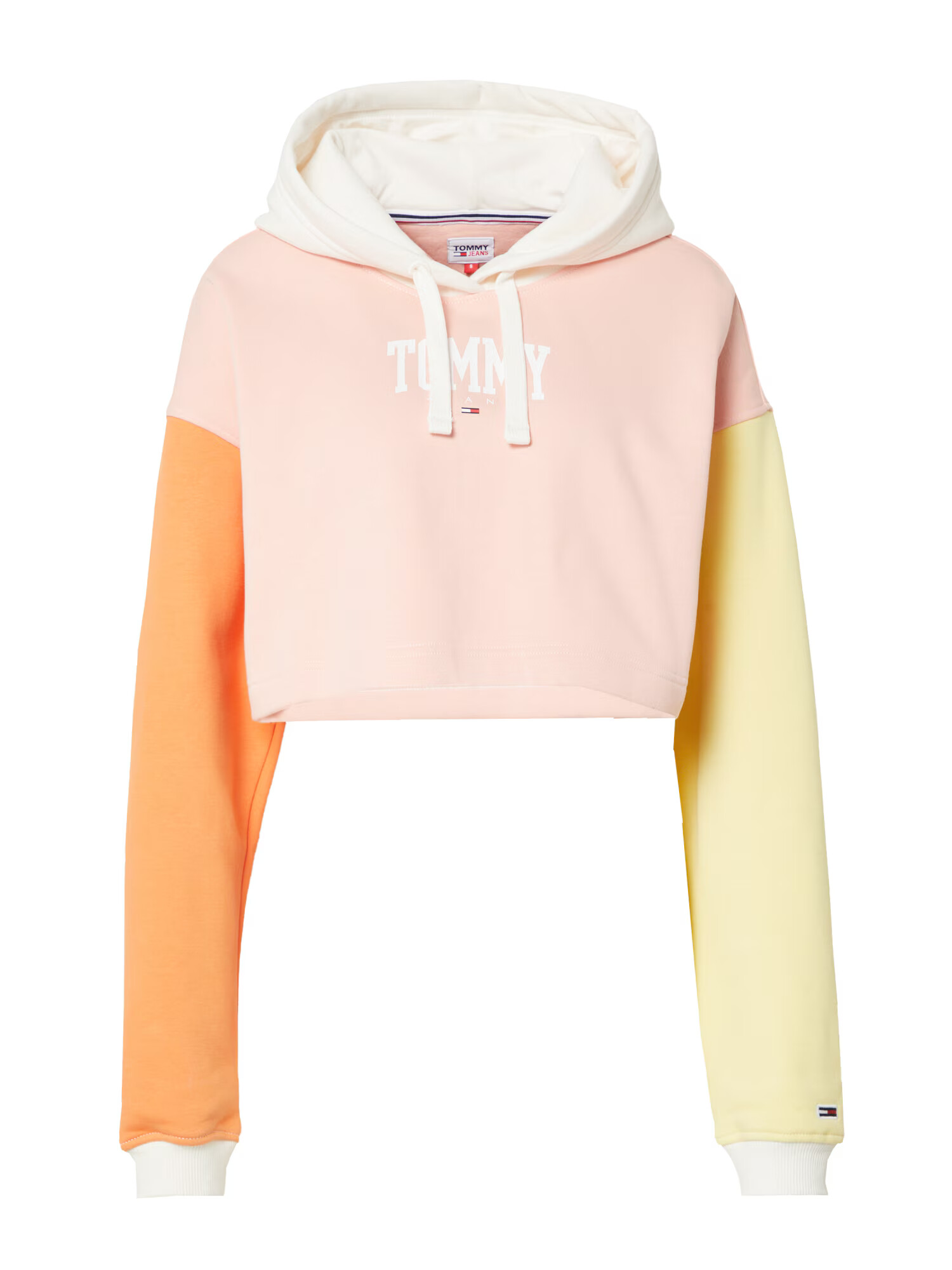 Tommy Jeans Majica oranžna / svetlo oranžna / pastelno roza / bela - Pepit.si