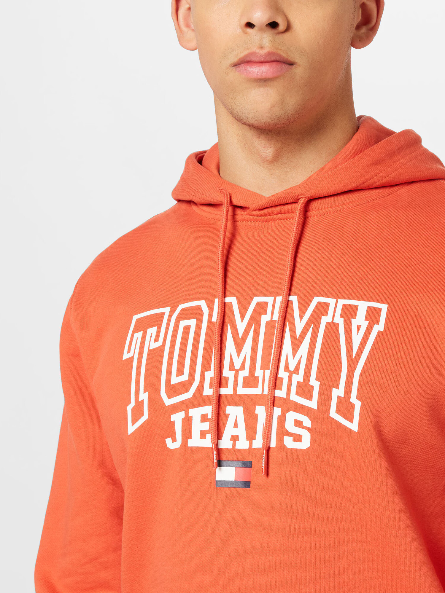 Tommy Jeans Majica oranžno rdeča / bela - Pepit.si