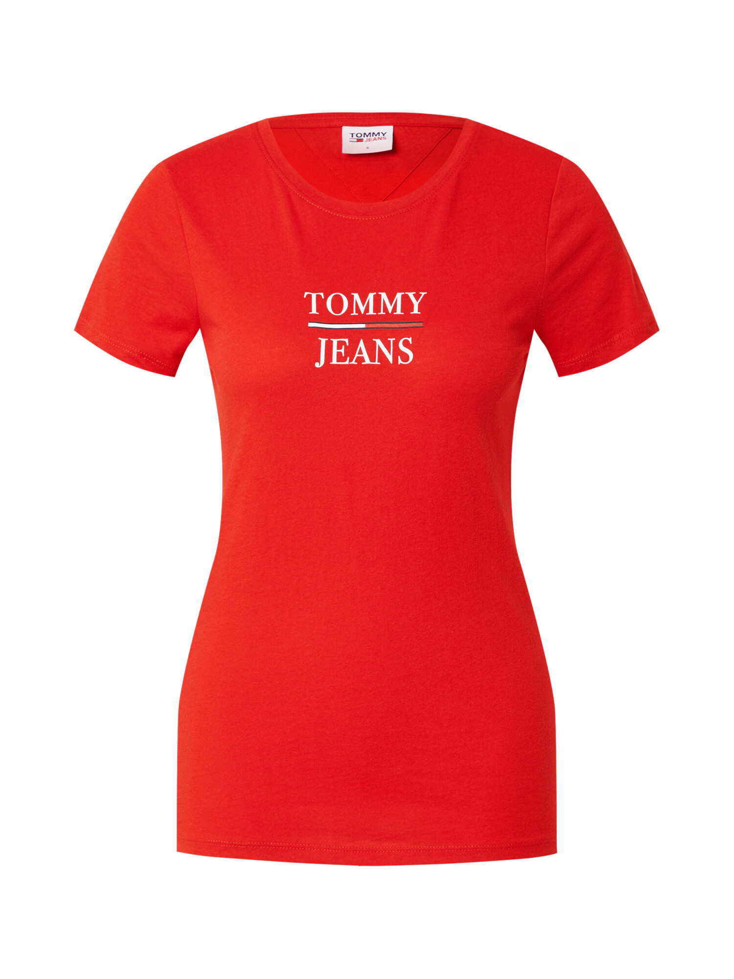 Tommy Jeans Majica rdeča / bela / modra - Pepit.si