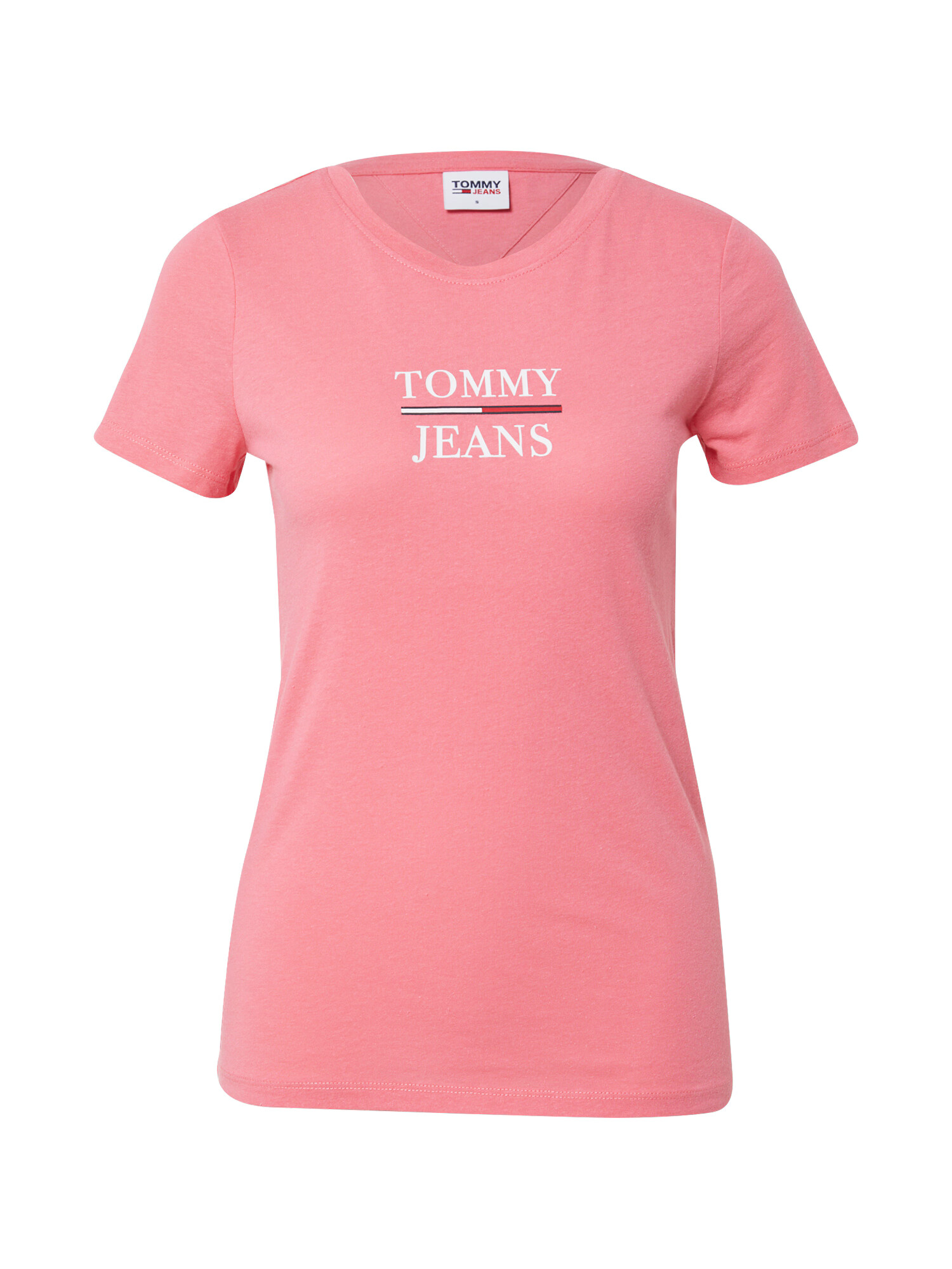 Tommy Jeans Majica roza / bela / rdeča / mornarska - Pepit.si