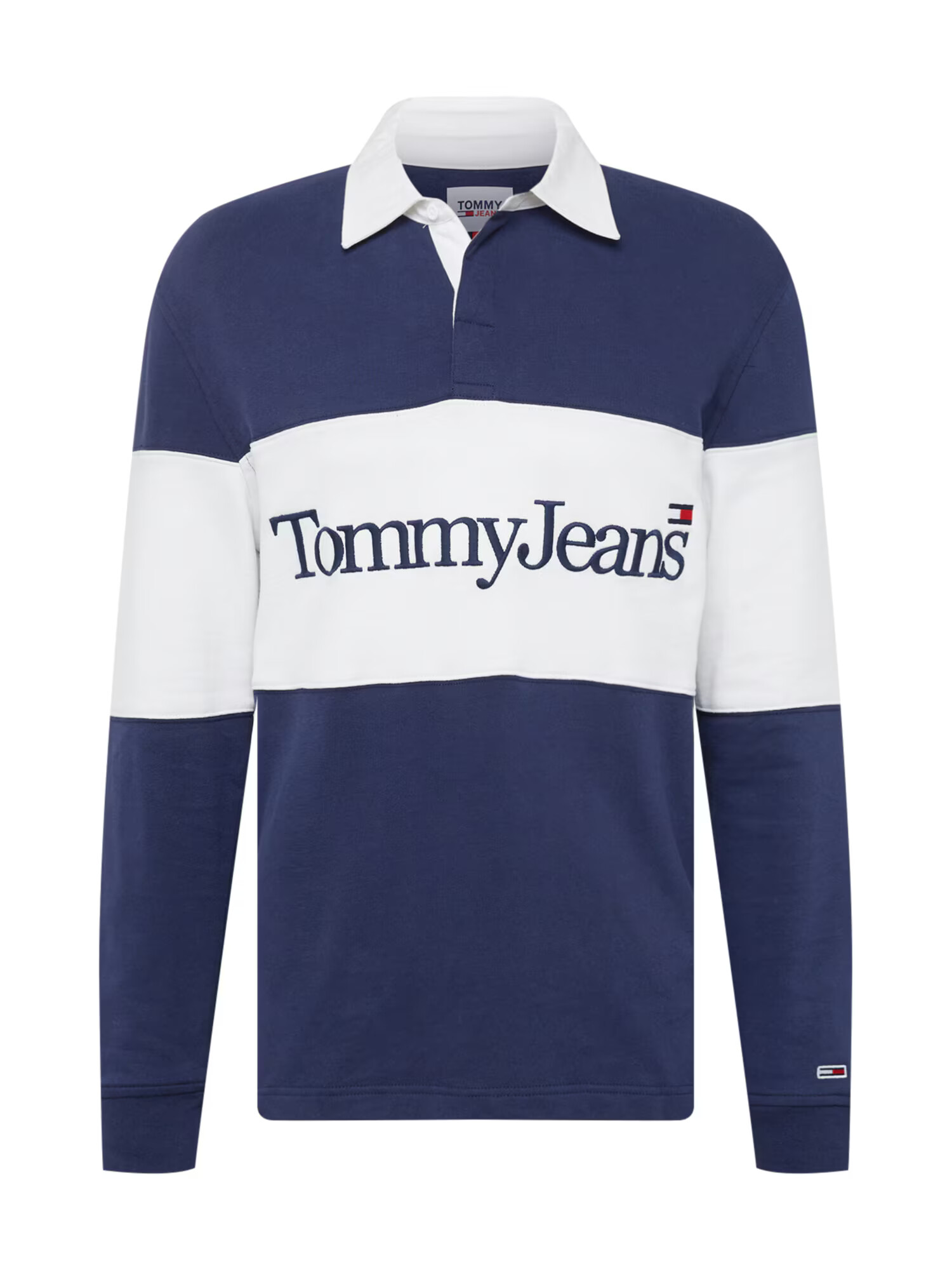 Tommy Jeans Majica 'RUGBY' mornarska / bela - Pepit.si