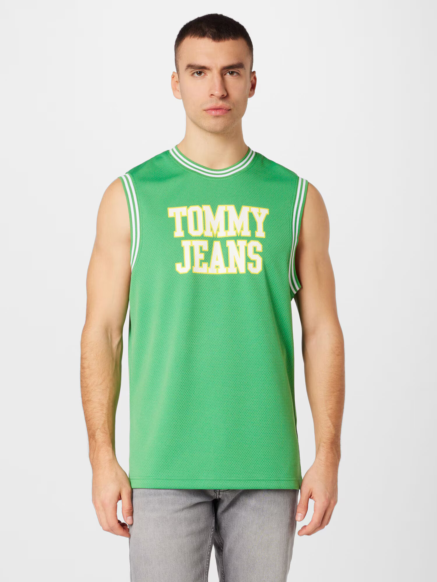 Tommy Jeans Majica rumena / zelena / bela - Pepit.si