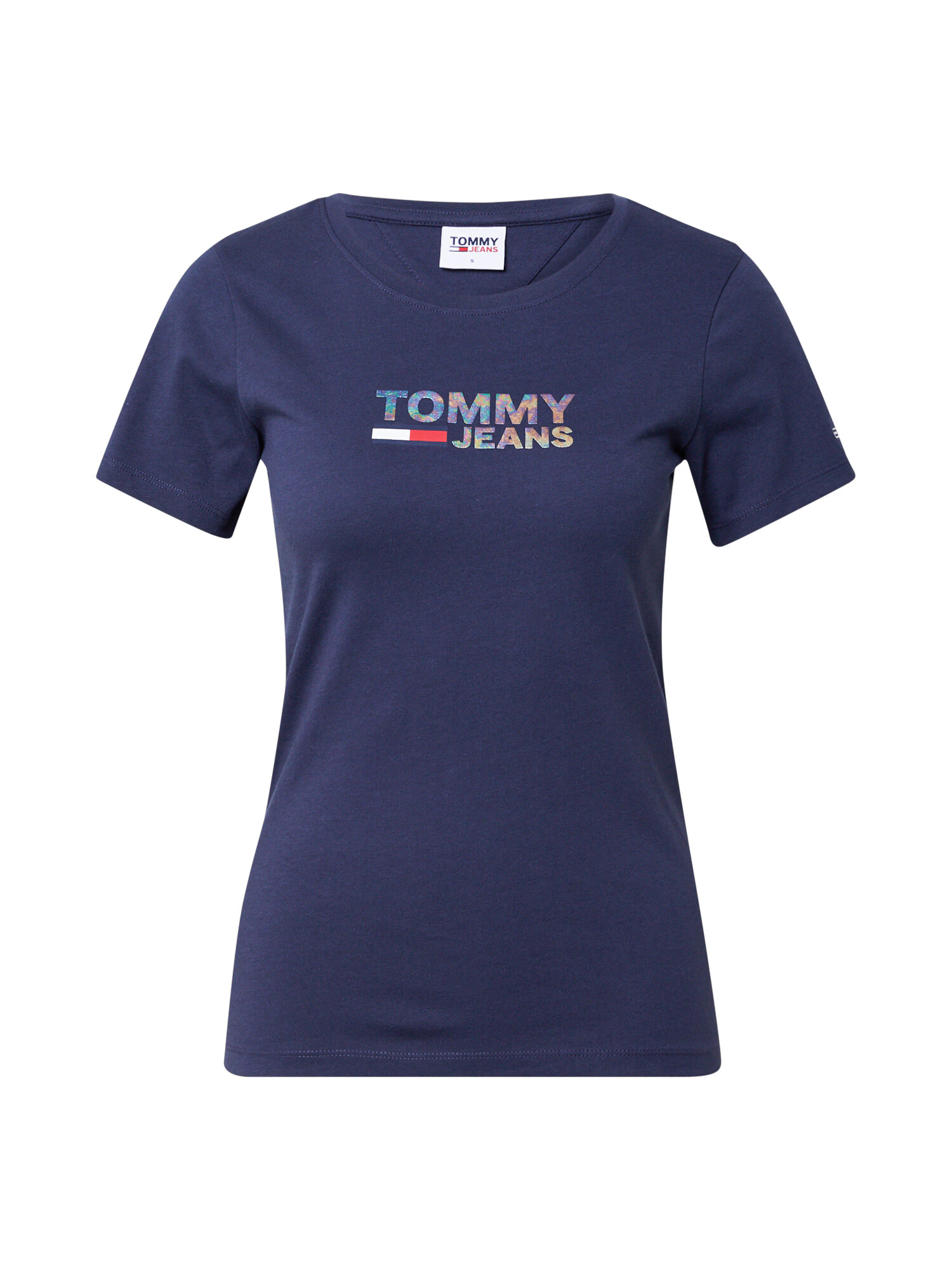 Tommy Jeans Majica temno modra / mešane barve / živo rdeča / bela - Pepit.si