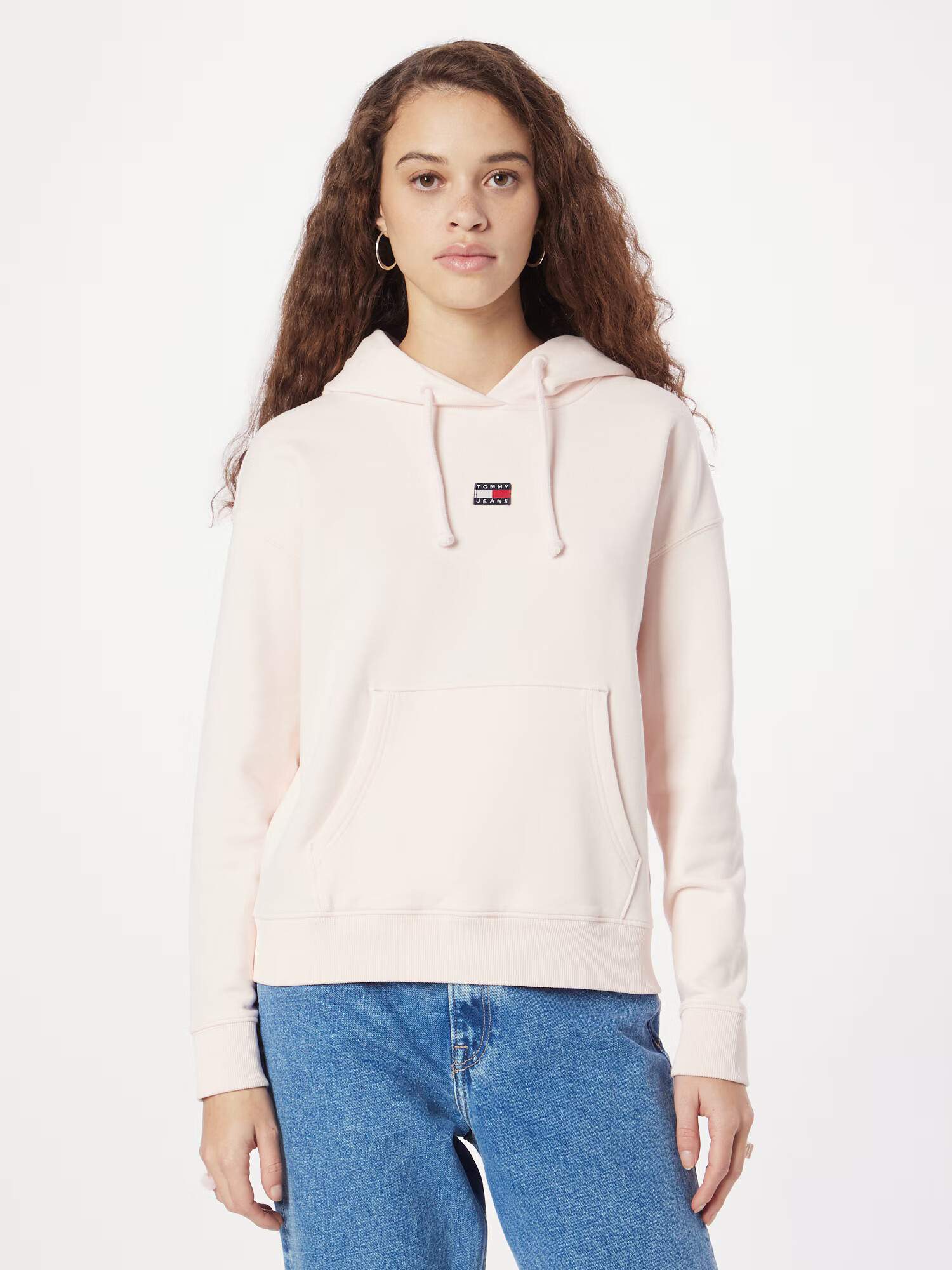 Tommy Jeans Majica temno modra / pastelno roza / rdeča / bela - Pepit.si