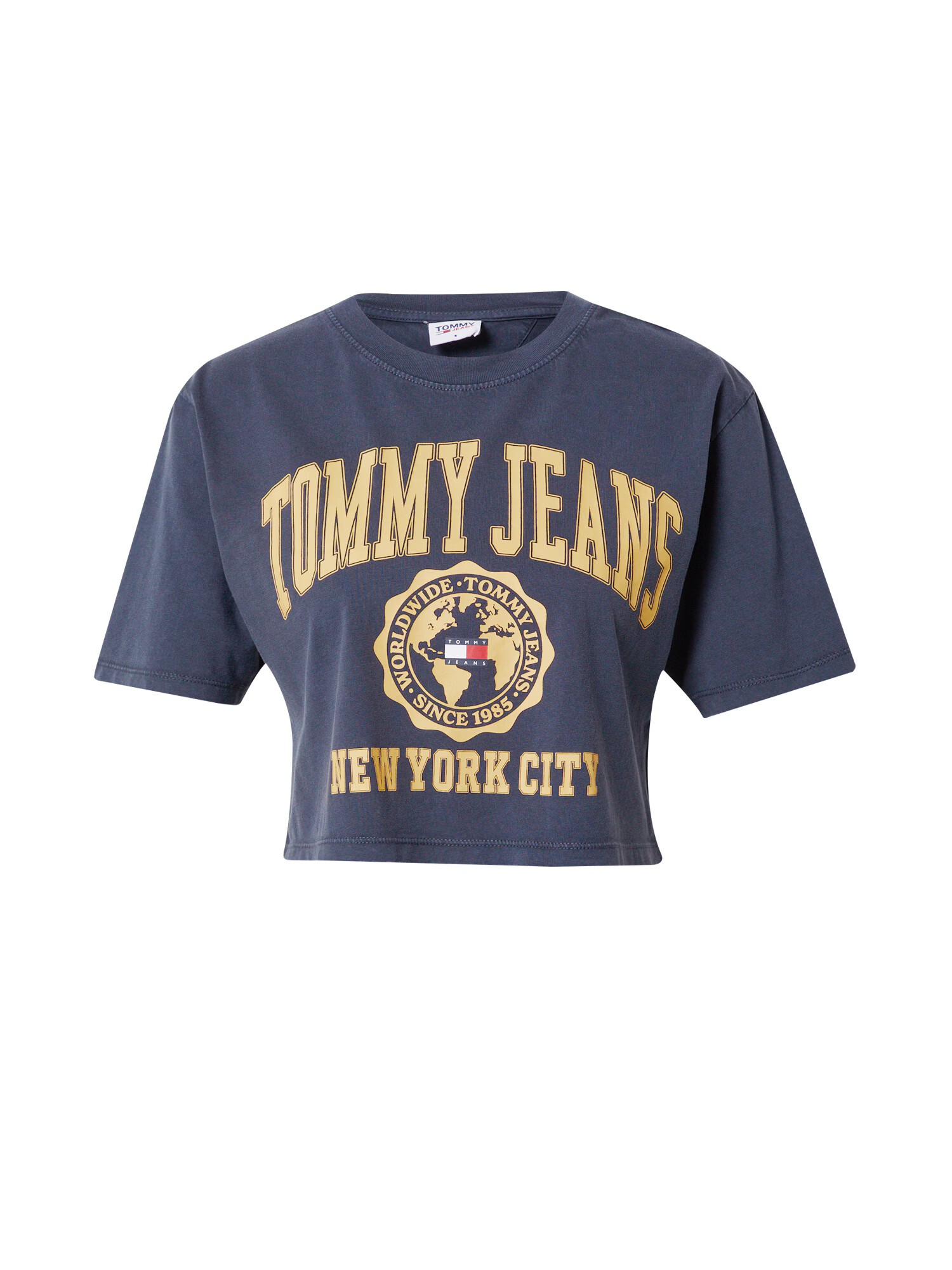 Tommy Jeans Majica temno modra / pastelno rumena / rdeča / bela - Pepit.si