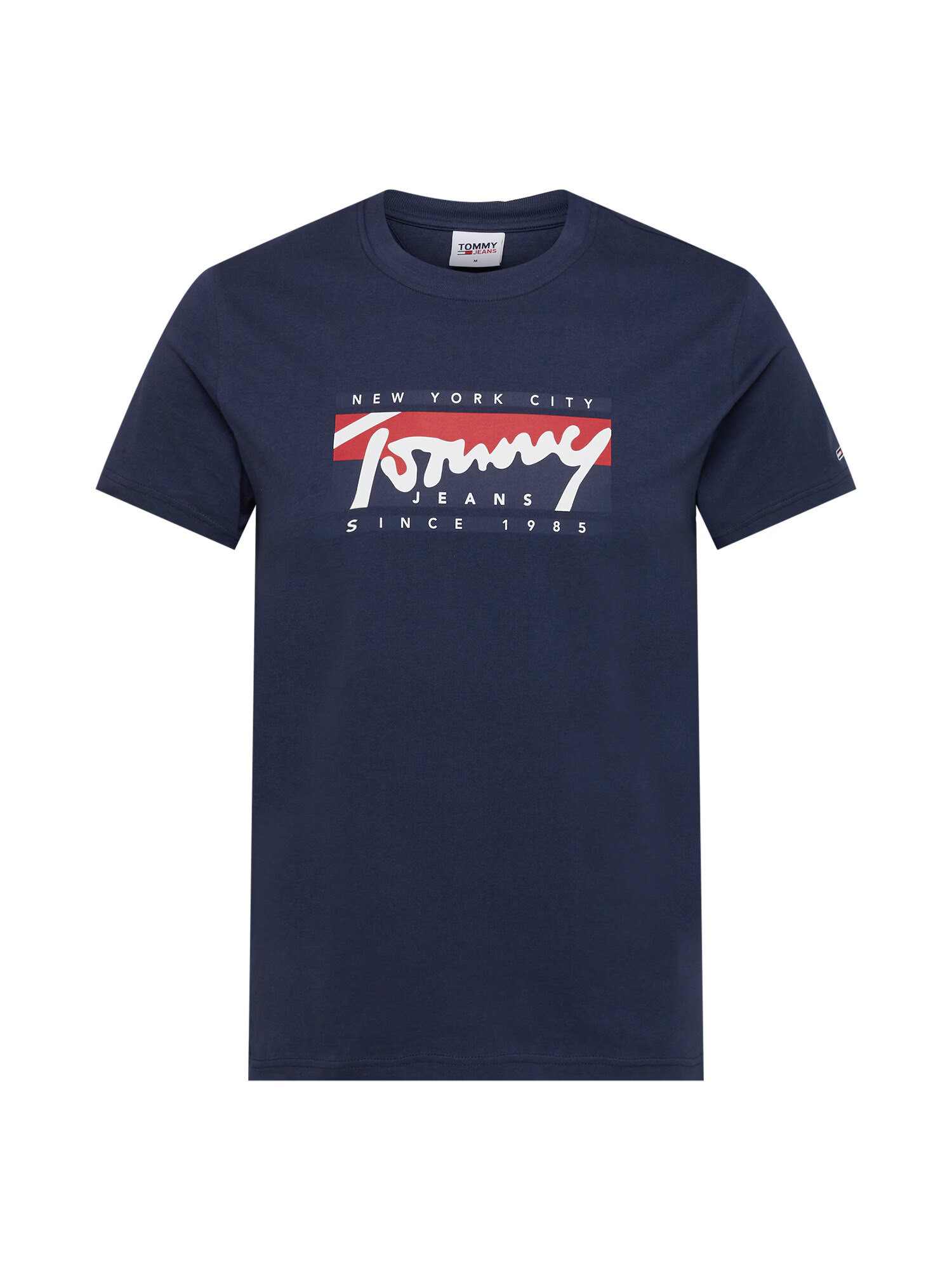 Tommy Jeans Majica temno modra / rdeča / bela - Pepit.si