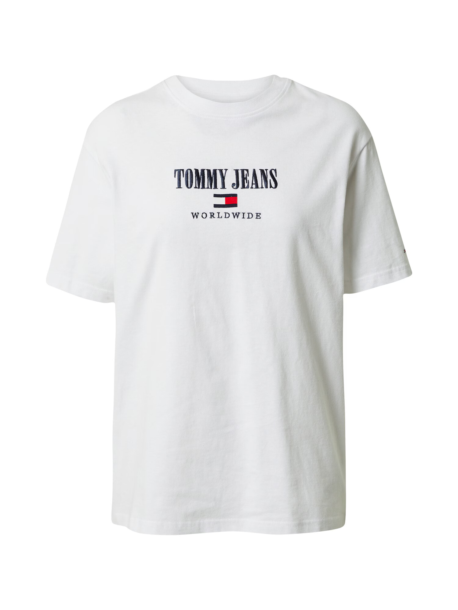 Tommy Jeans Majica temno modra / rdeča / off-bela - Pepit.si