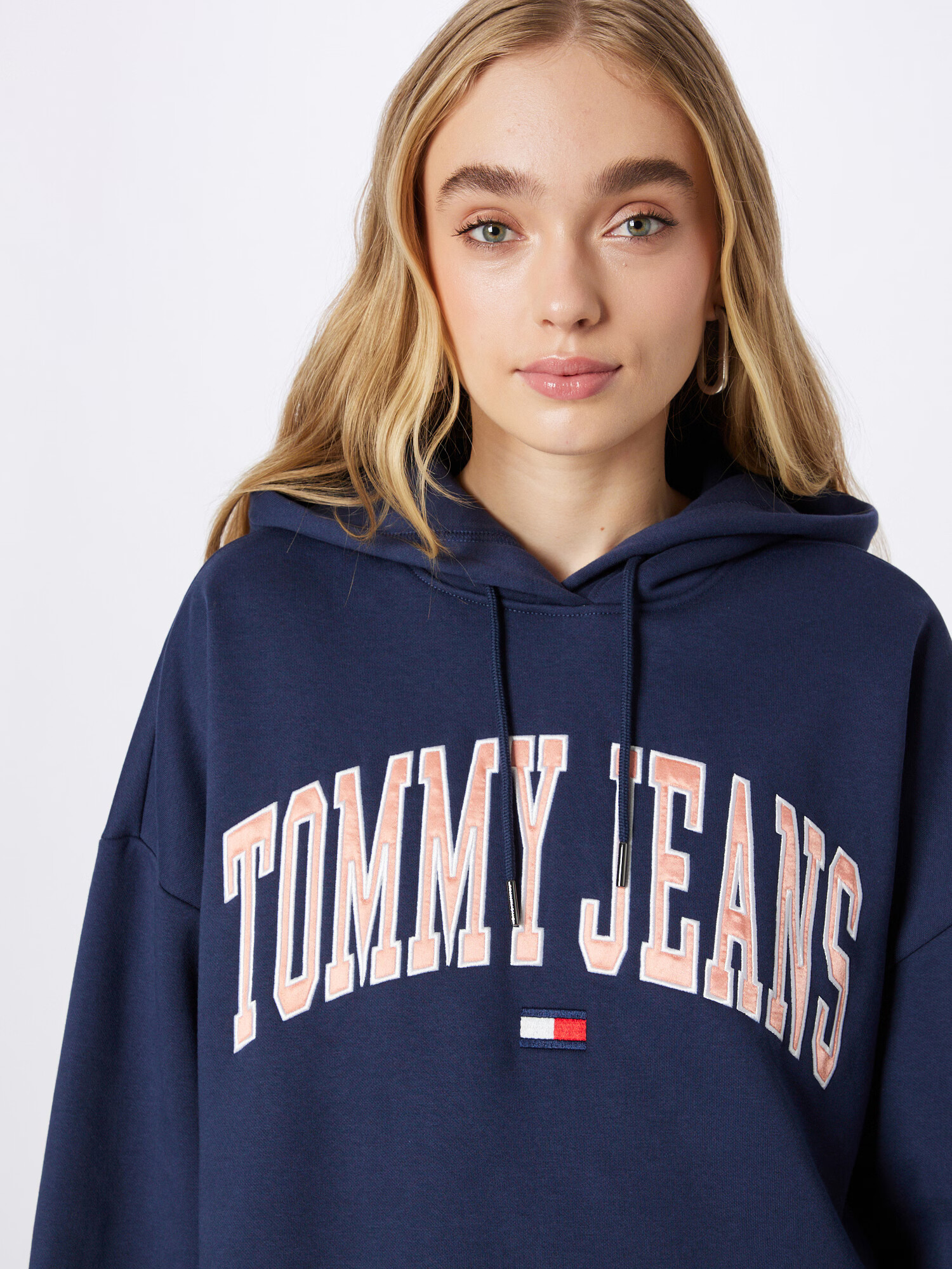 Tommy Jeans Obleka mornarska / staro roza / rdeča / bela - Pepit.si