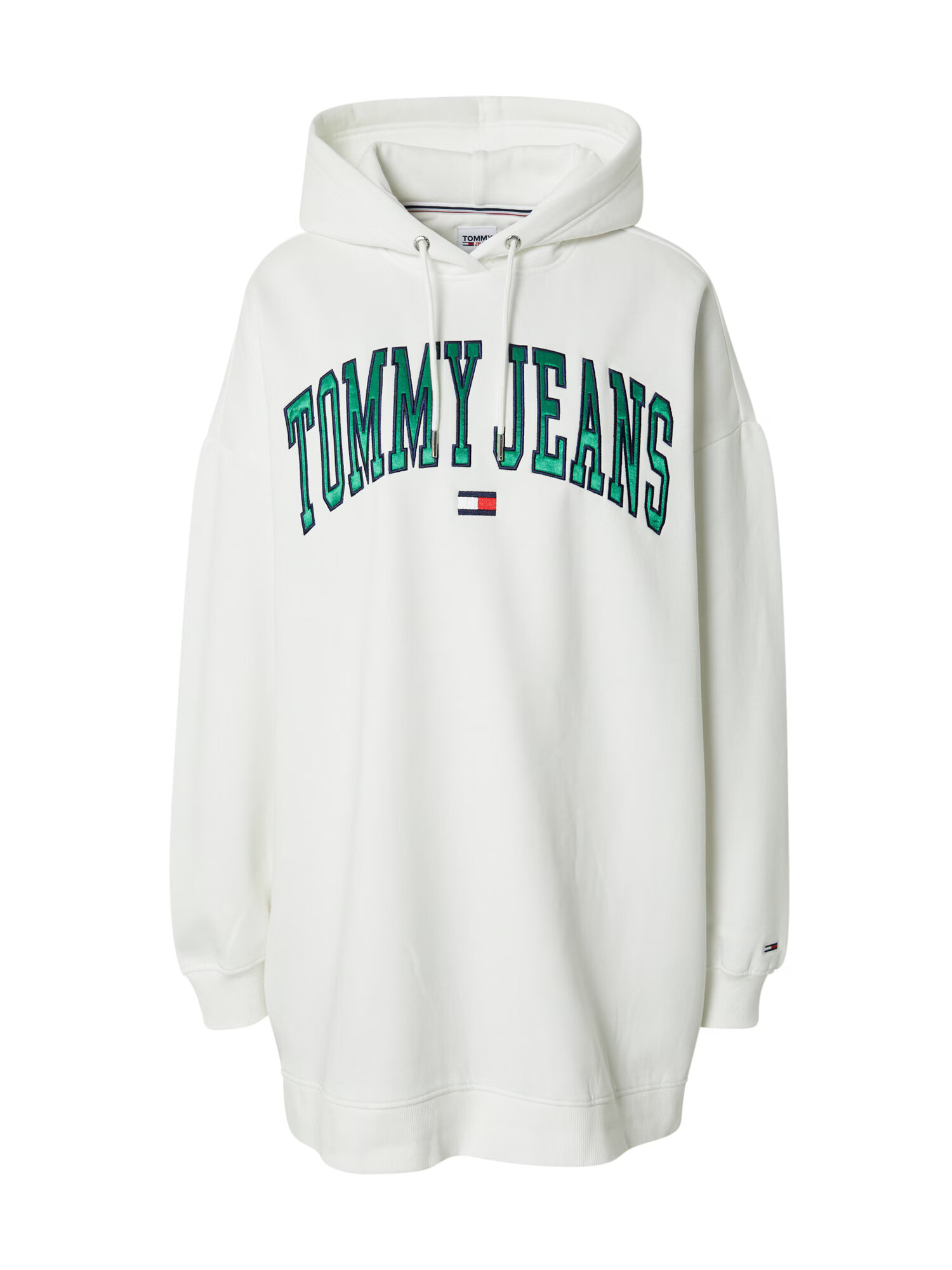 Tommy Jeans Obleka mornarska / zelena / bela - Pepit.si