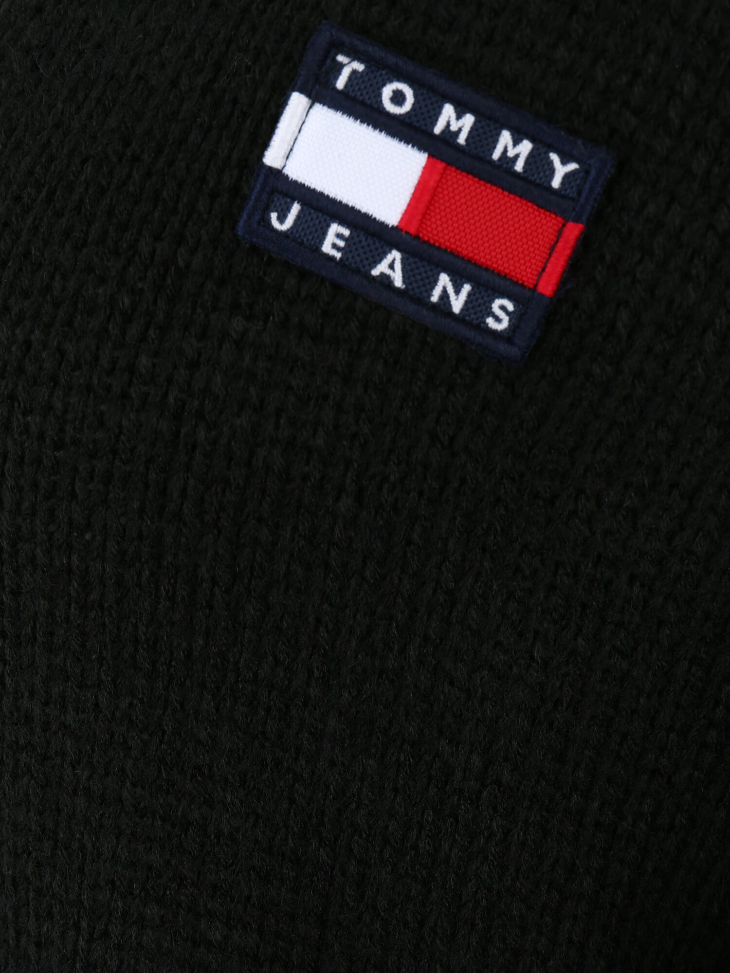 Tommy Jeans Pletena jopa mornarska / rdeča / črna / off-bela - Pepit.si