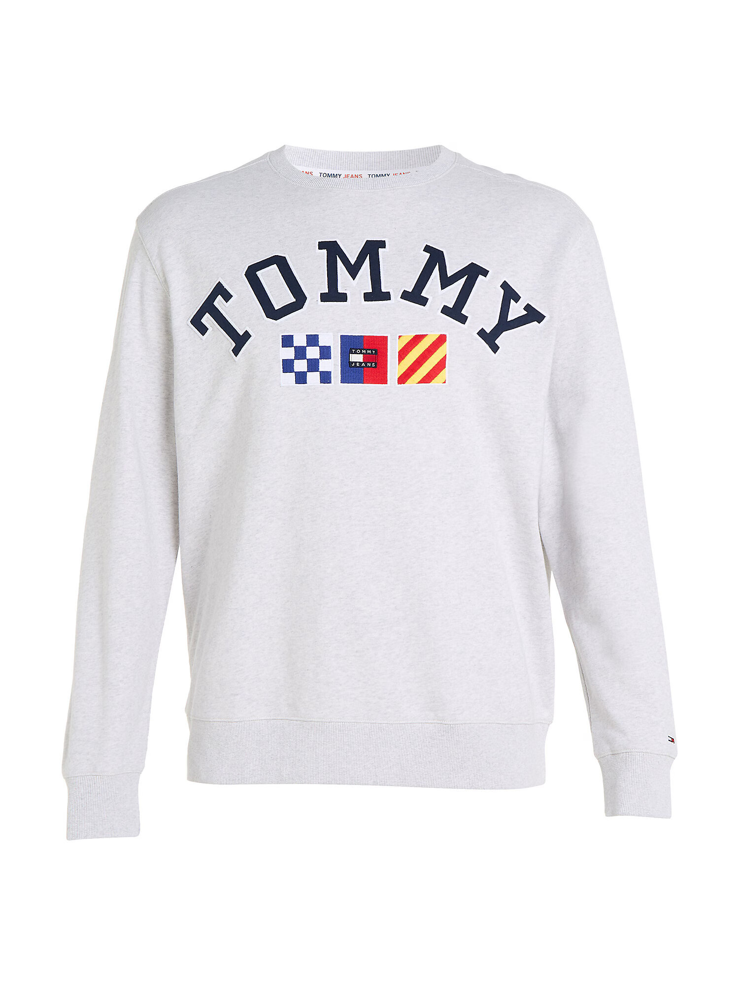 Tommy Jeans Plus Majica mornarska / rumena / pegasto siva / rdeča - Pepit.si