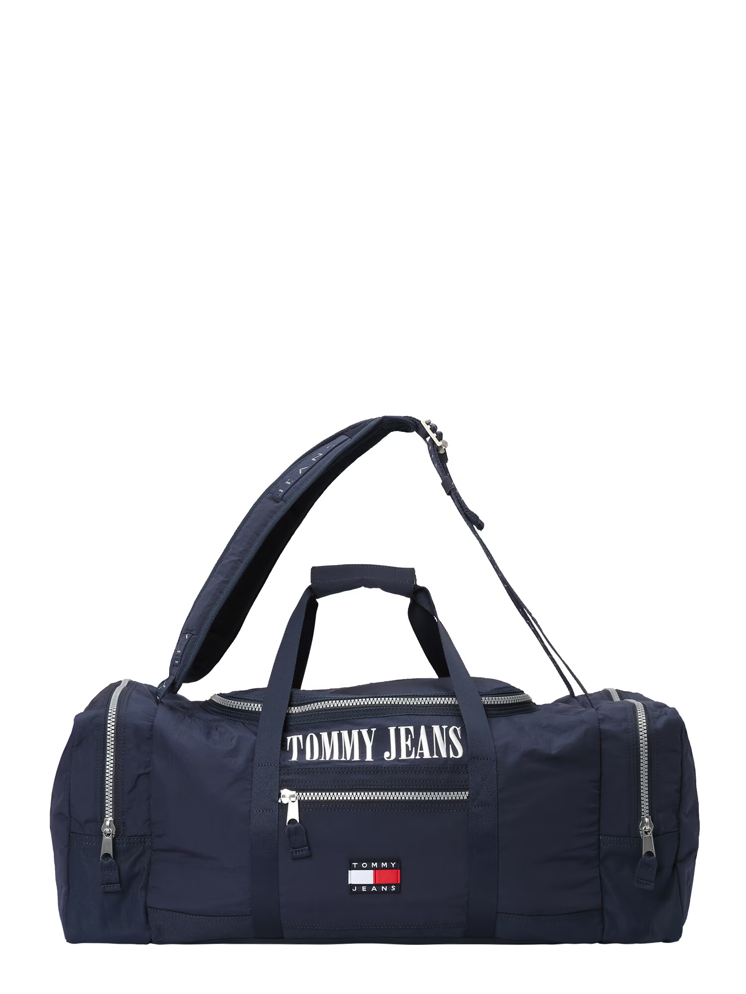 Tommy Jeans Potovalna torba temno modra / ognjeno rdeča / bela - Pepit.si