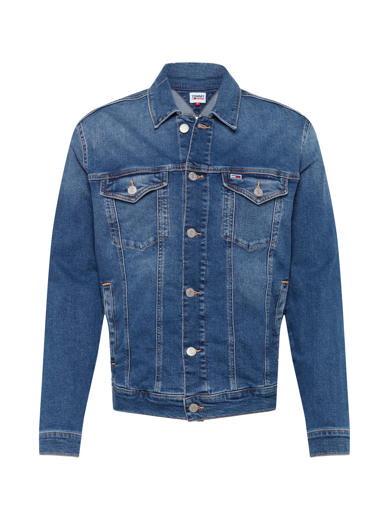 Tommy Jeans Prehodna jakna moder denim - Pepit.si