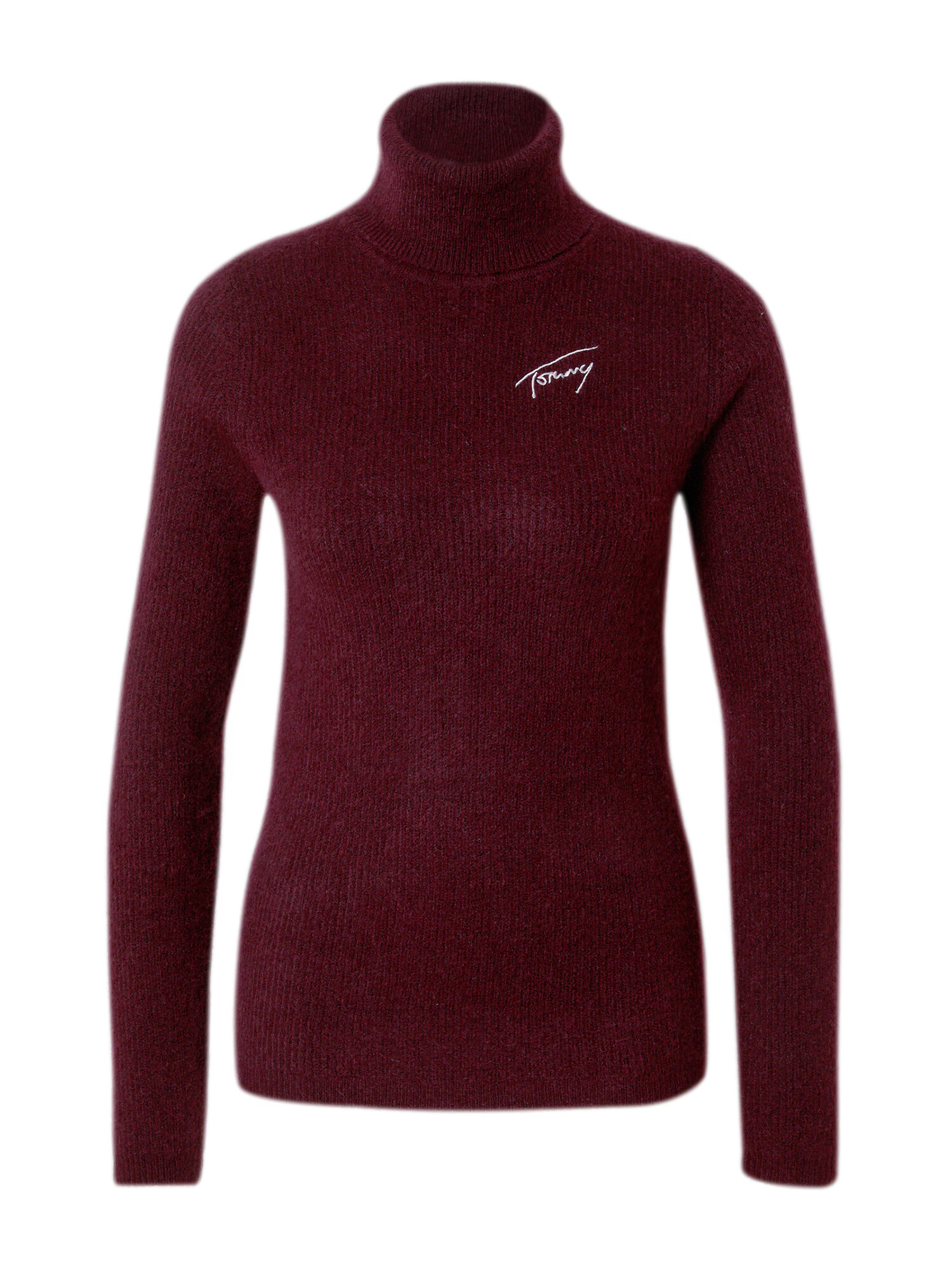 Tommy Jeans Pulover bordo / bela - Pepit.si