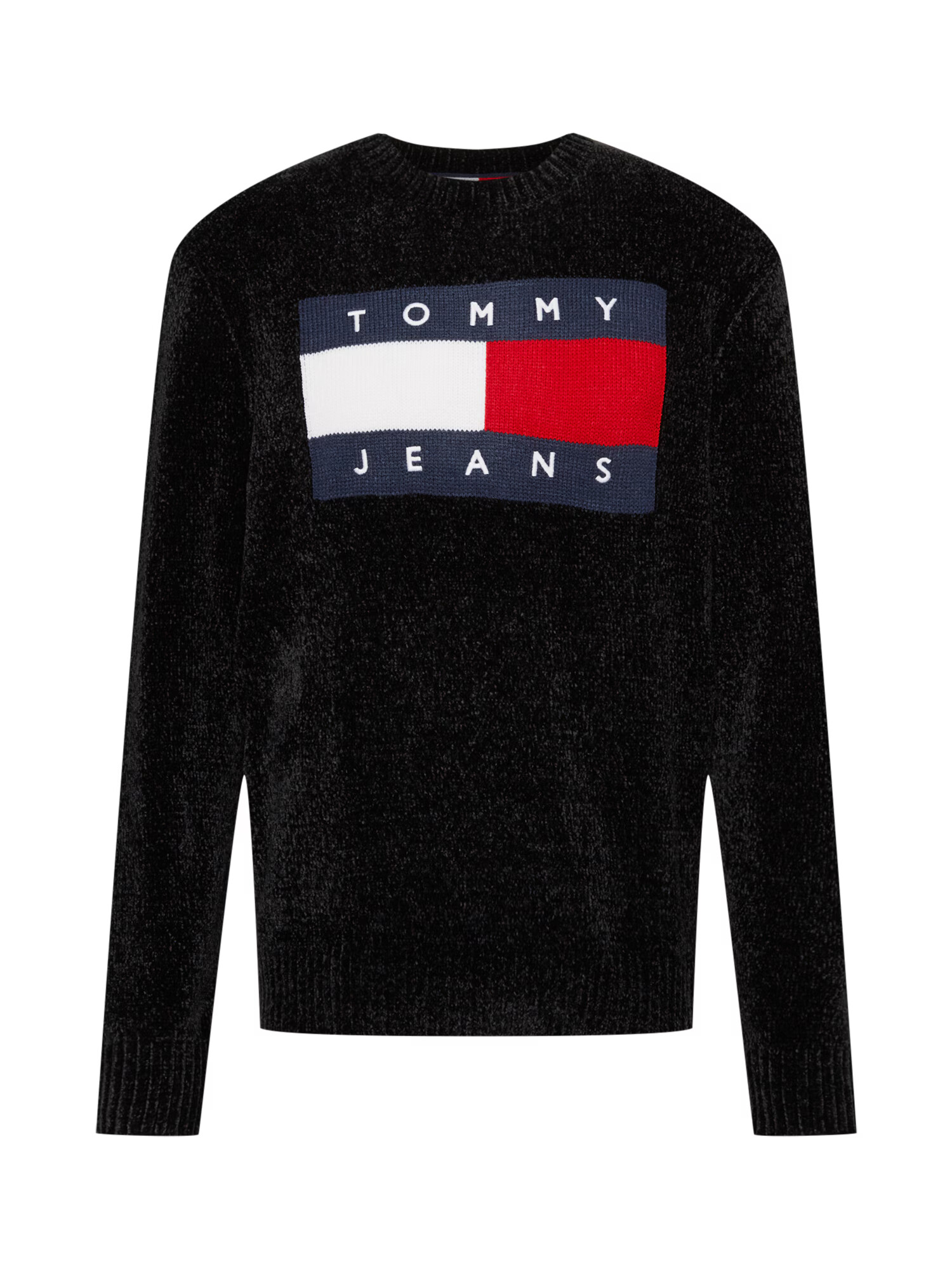 Tommy Jeans Pulover 'Intarsia' mornarska / rdeča / črna / bela - Pepit.si