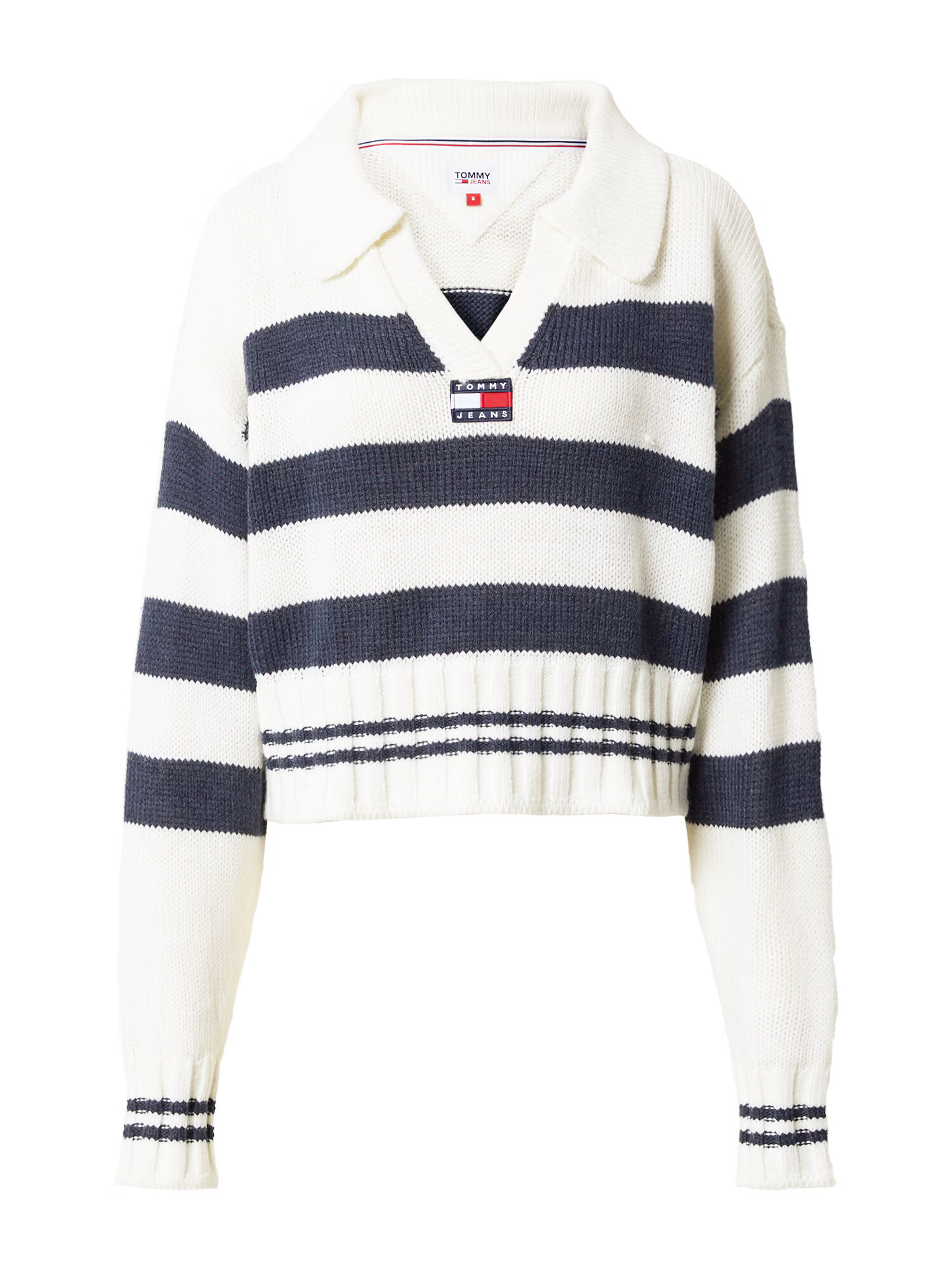 Tommy Jeans Pulover marine / rdeča / bela - Pepit.si