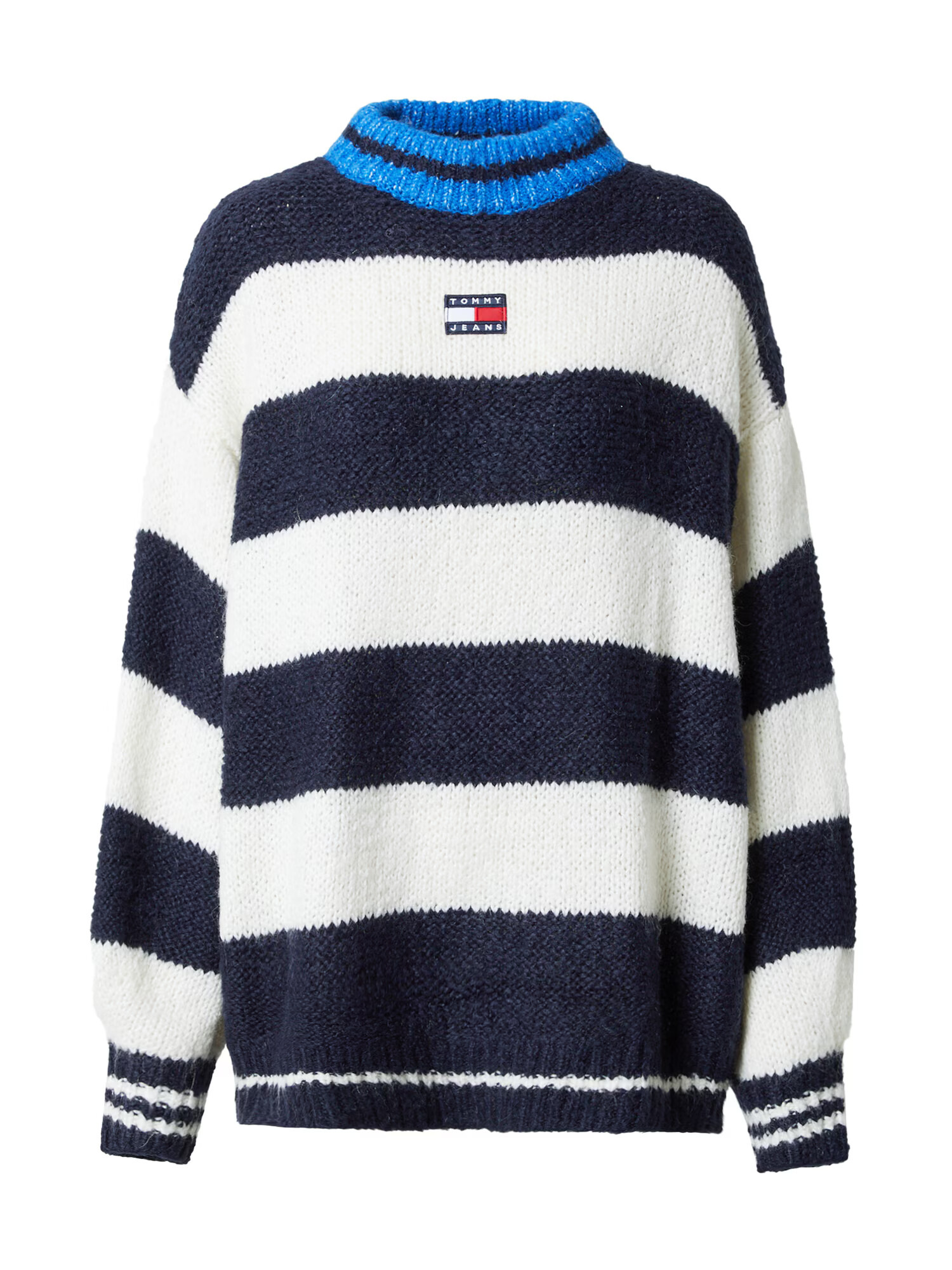 Tommy Jeans Pulover modra / mornarska / rdeča / bela - Pepit.si