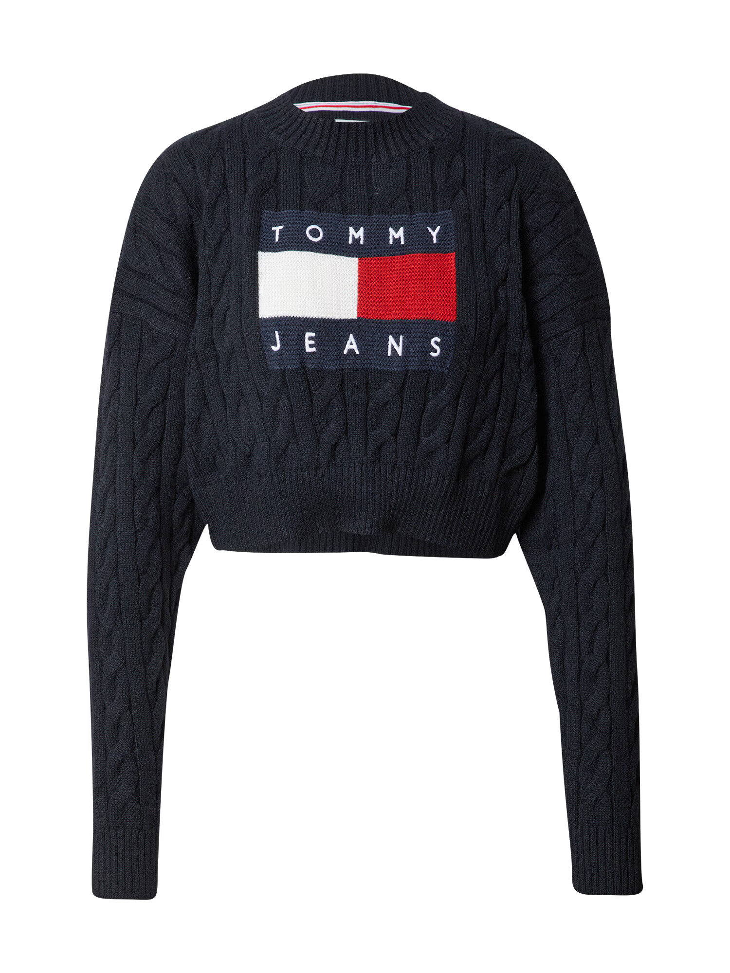 Tommy Jeans Pulover mornarska / rdeča / črna / bela - Pepit.si